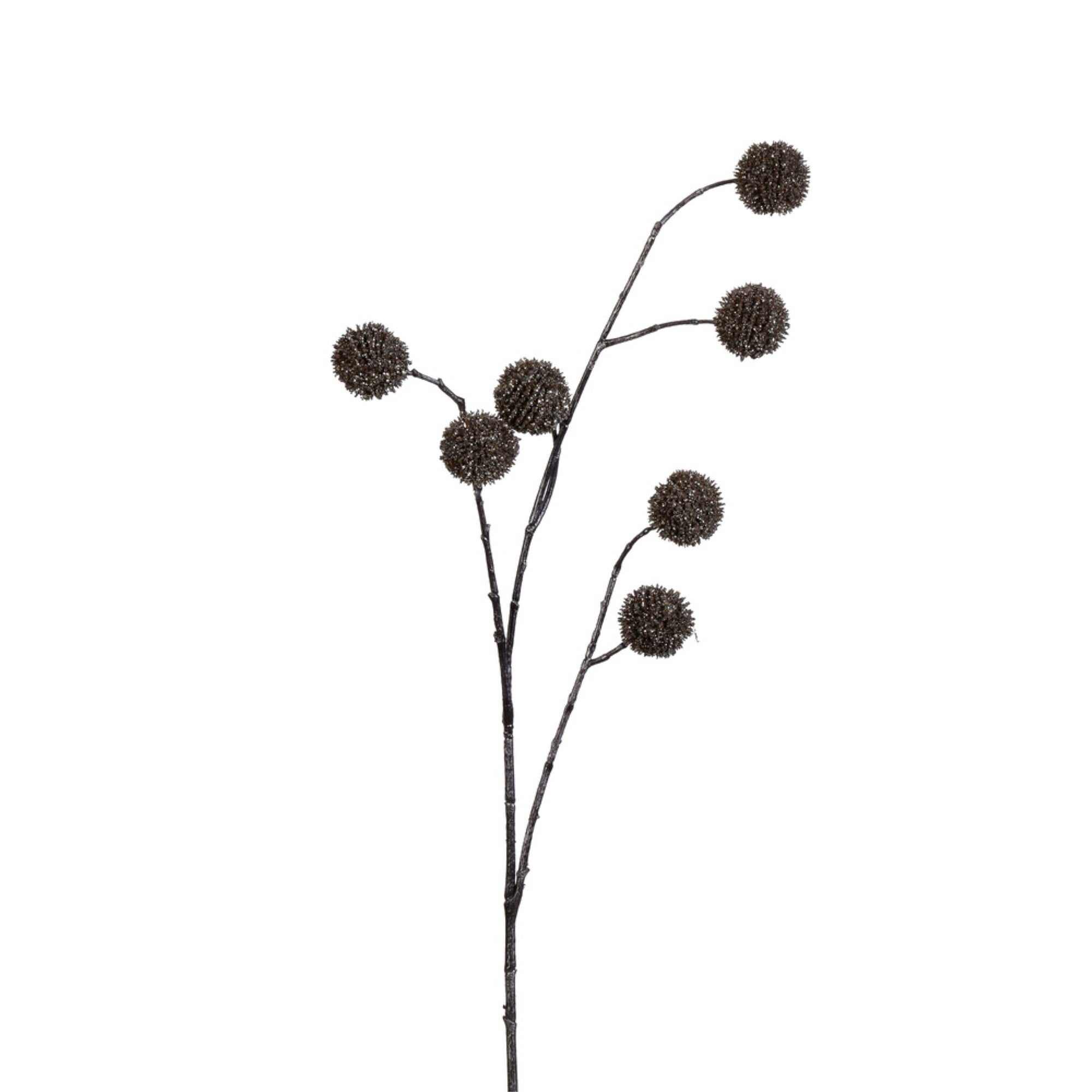 32” Champagne Glitter Pom Pom Spray 2/Bg