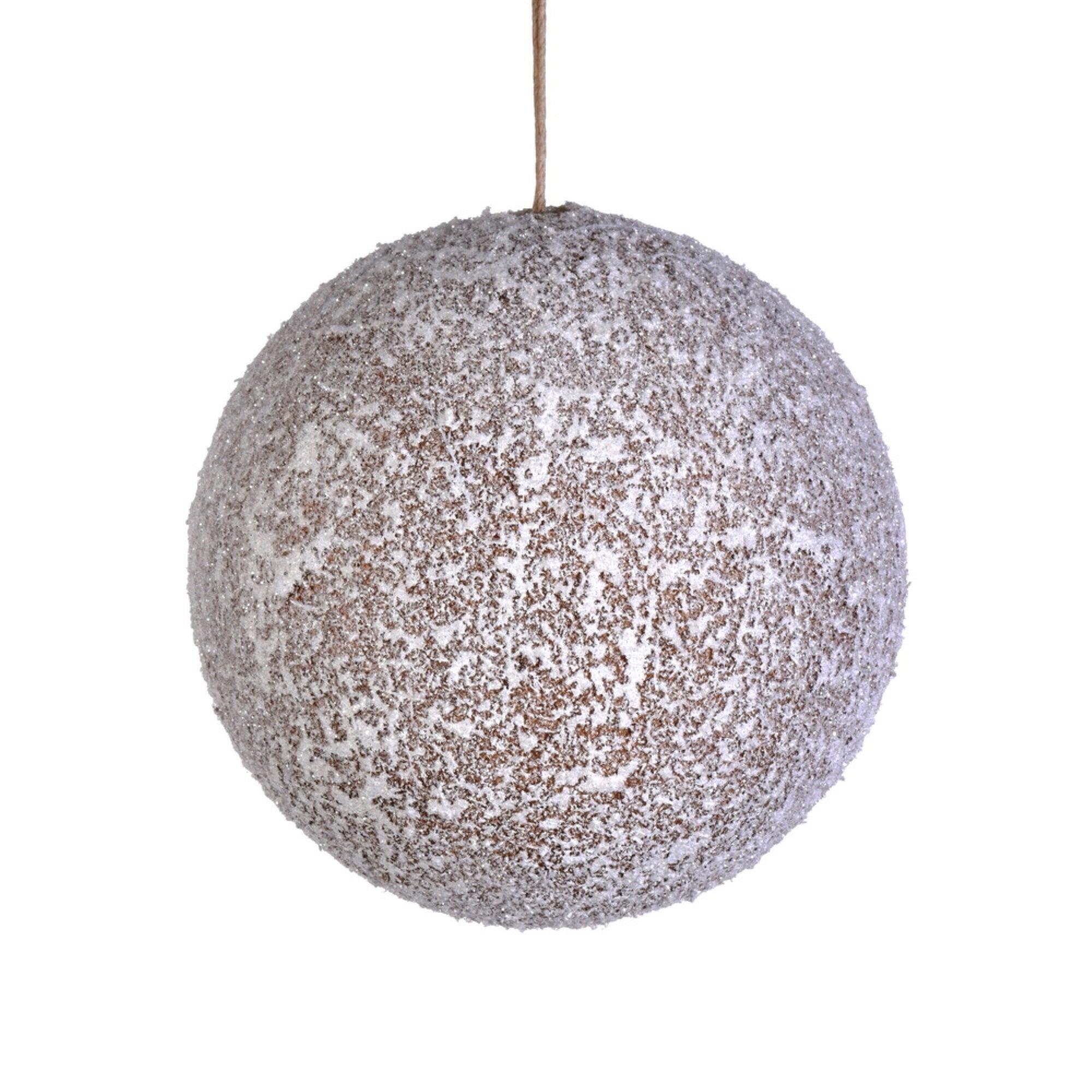 3” Glitter Frosted Beige Ball 6/Bag