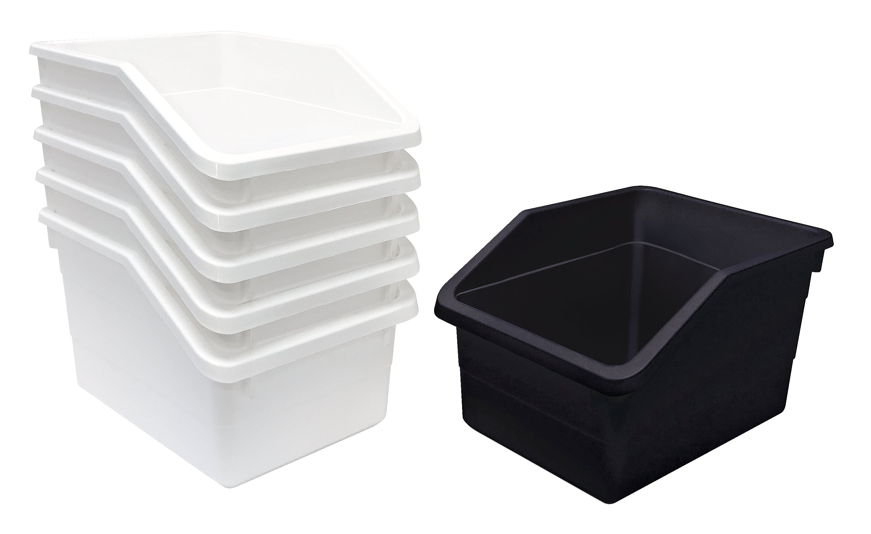 Nesting Parts Bin, all-purpouse, 10-1/4"L x 7-1/2"W x 6"H, white, Made in USA, (pack of 20)