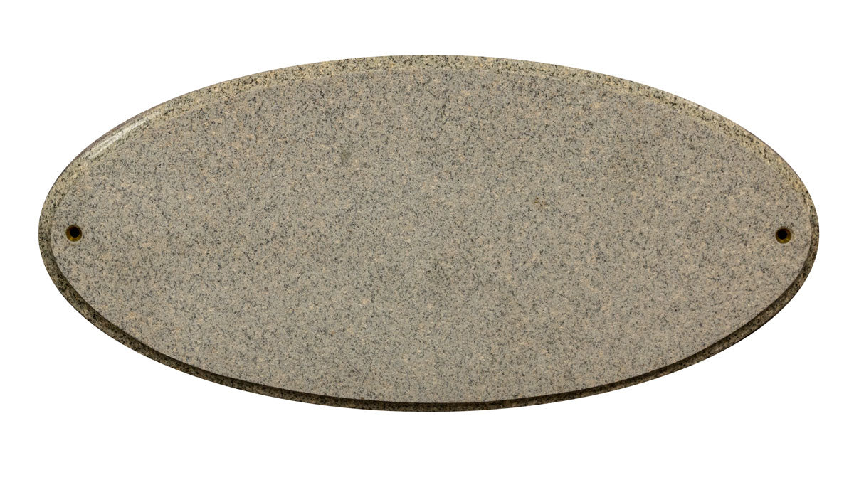 Rockport Oval In Sand Granite Natural Stone Color Solid Granite Address Plaque