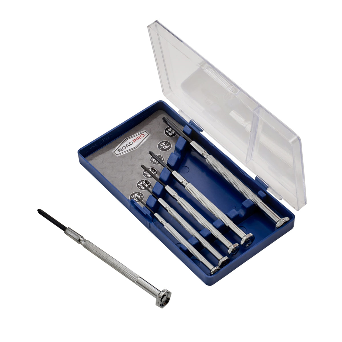 Roadpro Rp-13305 6-Piece Precision Screwdriver Kit Tiny Screwdriver Set For Eyeglass Repair Electronics Jewelry Repair And More