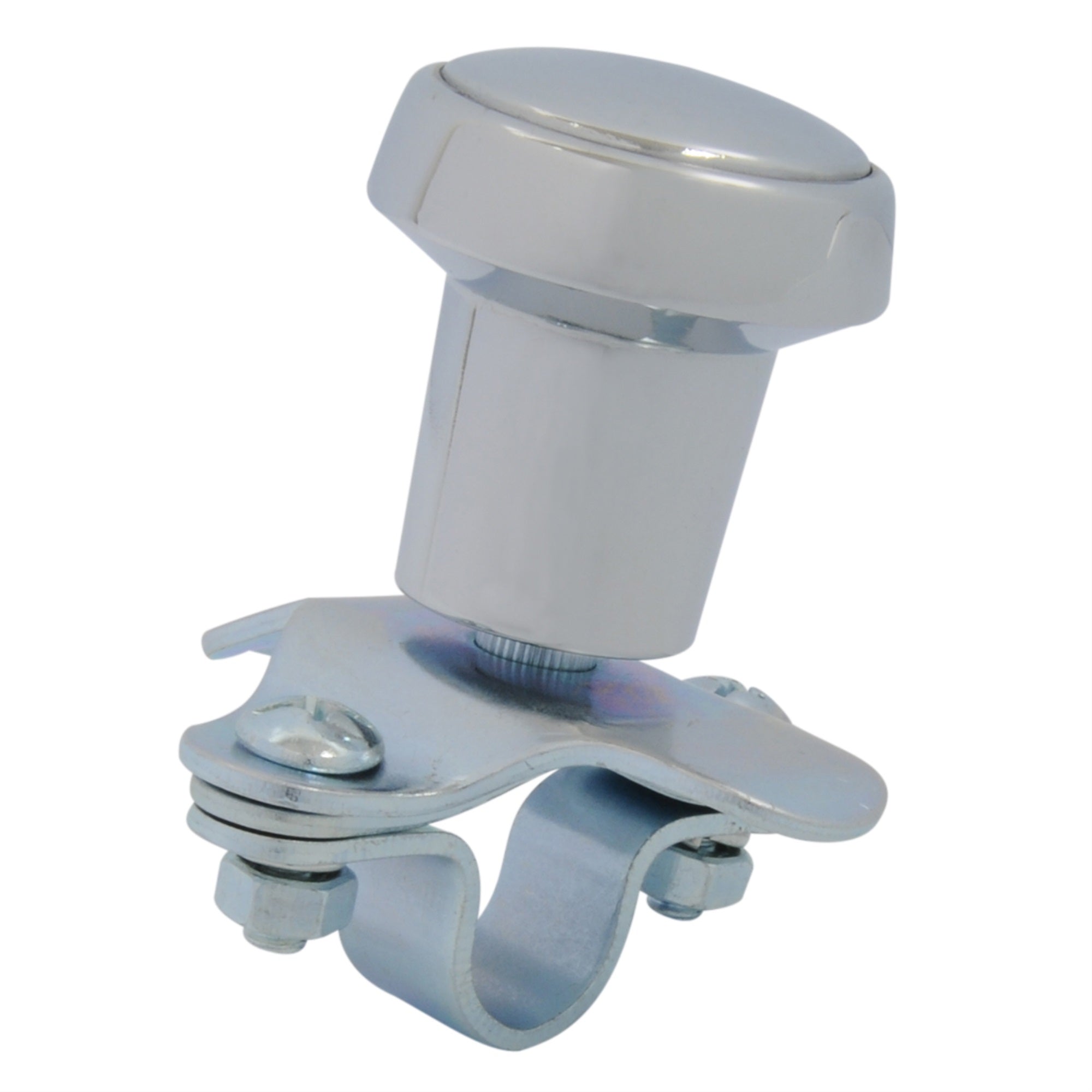 Roadpro Rp-70100 Chrome Steering Wheel Spinner Knob For Tractor Truck Riding Mowers Rv Brodie Knob Suicide Spinner Knob Silver