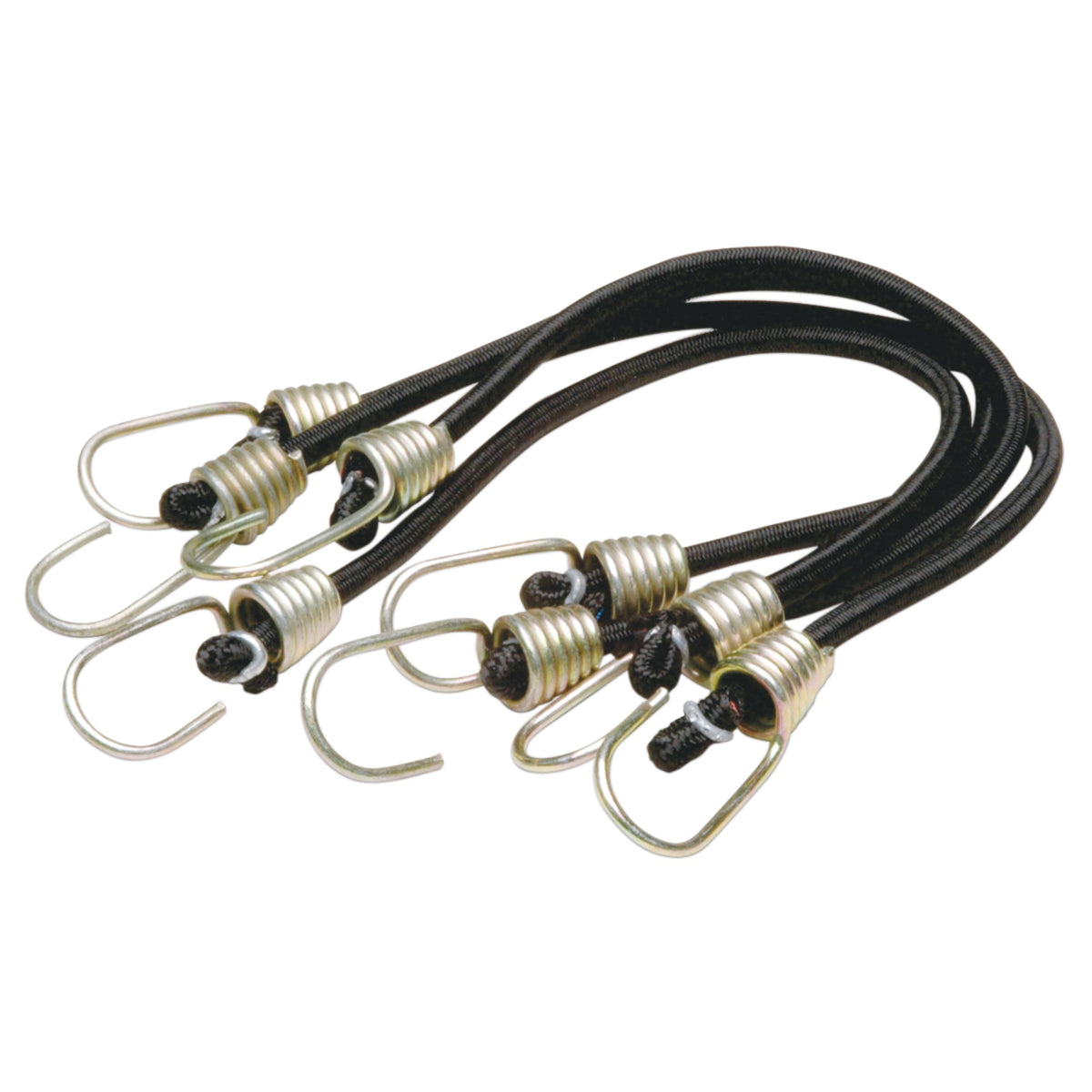 Roadpro Rp410 10-Inch Mini Jack Straps Light-Duty Tie-Down Straps Mini Bungee Cords With Hooks Cb Mic Holders-4 Pack