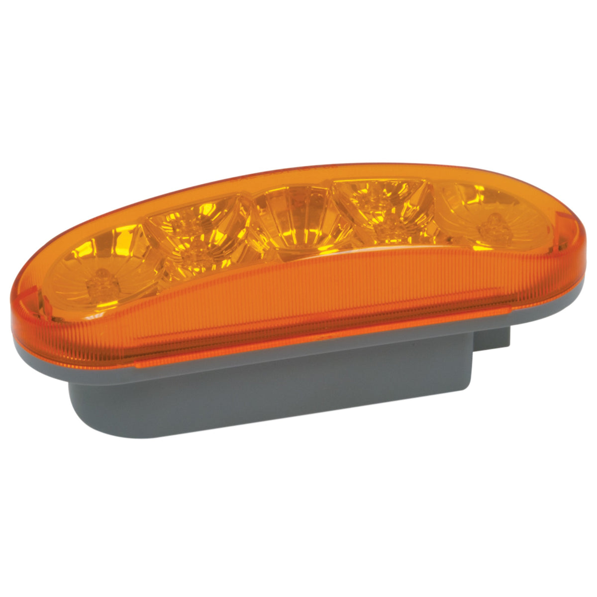 Roadpro Rp6064Asmd Oval Diamond Lens Stop Turn Tail Light Led Replacement Lamp For Trucks Rvs Trailers-Amber