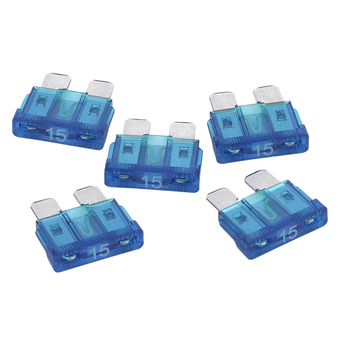 Roadpro Rpato15 15 Amp Ato Fuse-Pack Of 5 15-Amp Auto Fuses 5-Piece Truck Fuse Set Blue