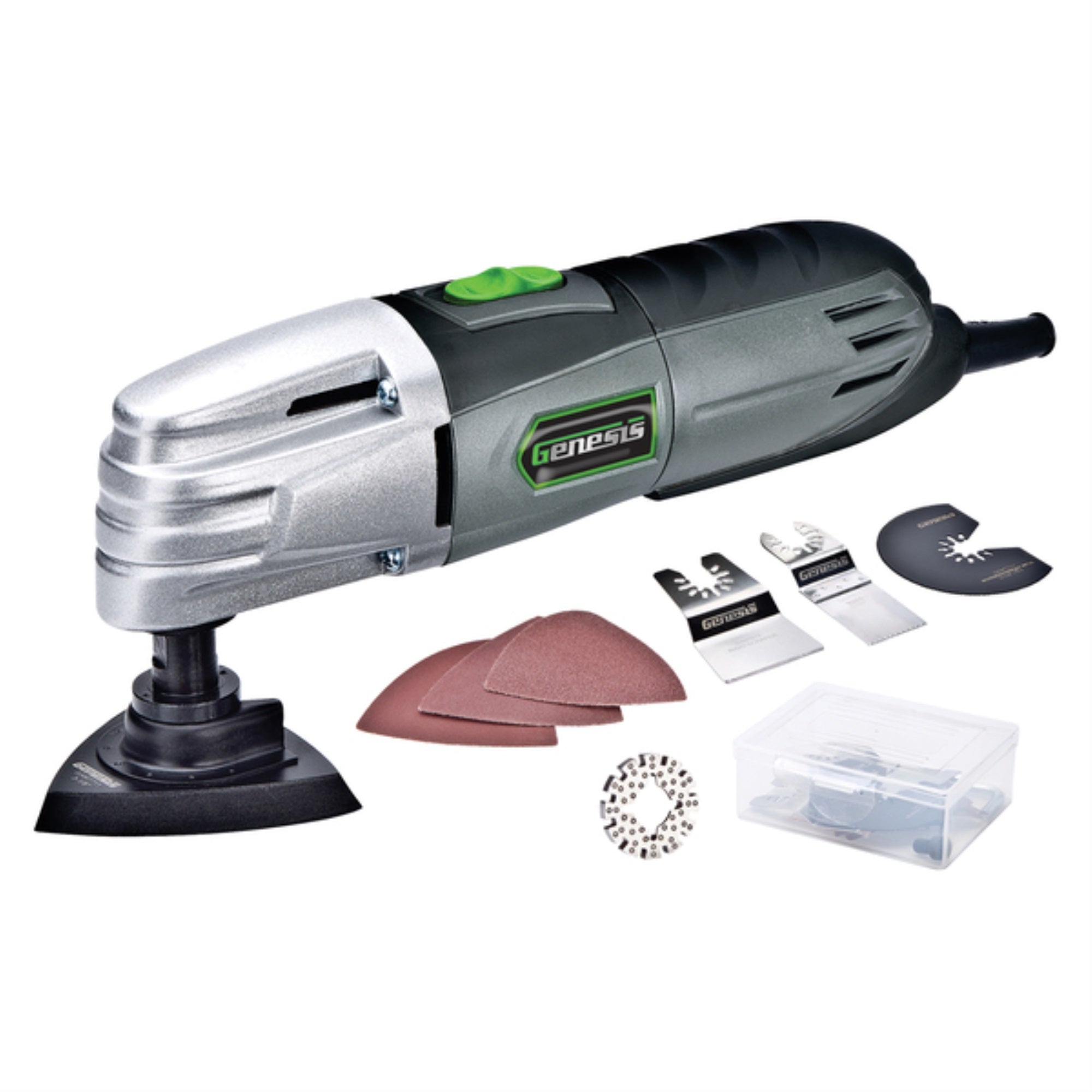 Genesis Gmt15A 1.5-Amp Multipurpose Oscillating Tool With 19-Piece Accessory Set