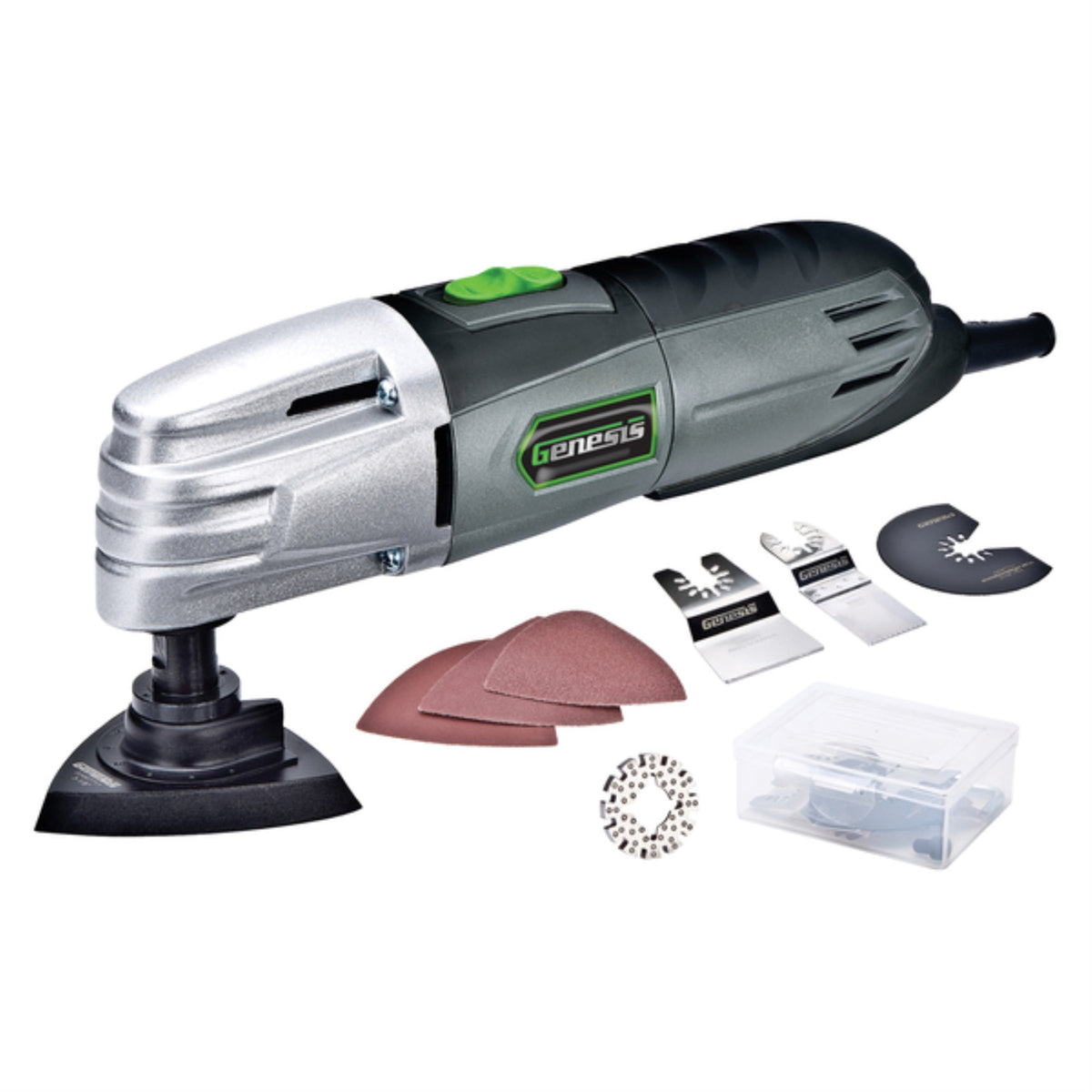 Genesis Gmt15A 1.5-Amp Multipurpose Oscillating Tool With 19-Piece Accessory Set