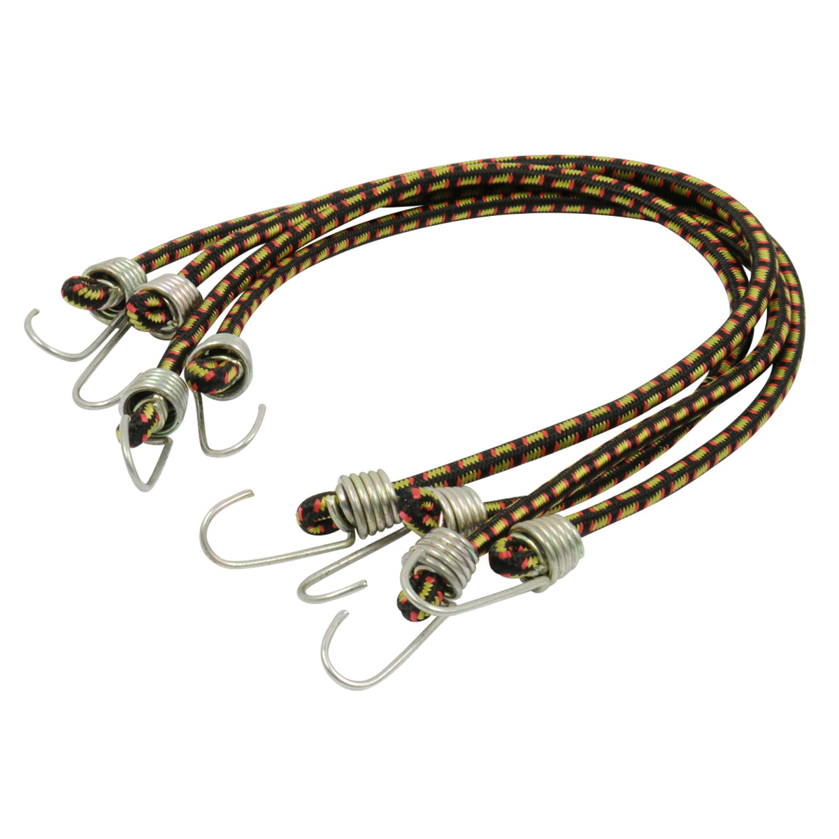 Roadpro  Rpjs-10 Elastic Bungee Cords 10In Nylon Stretch Tie-Downs W Hooks 4-Pack