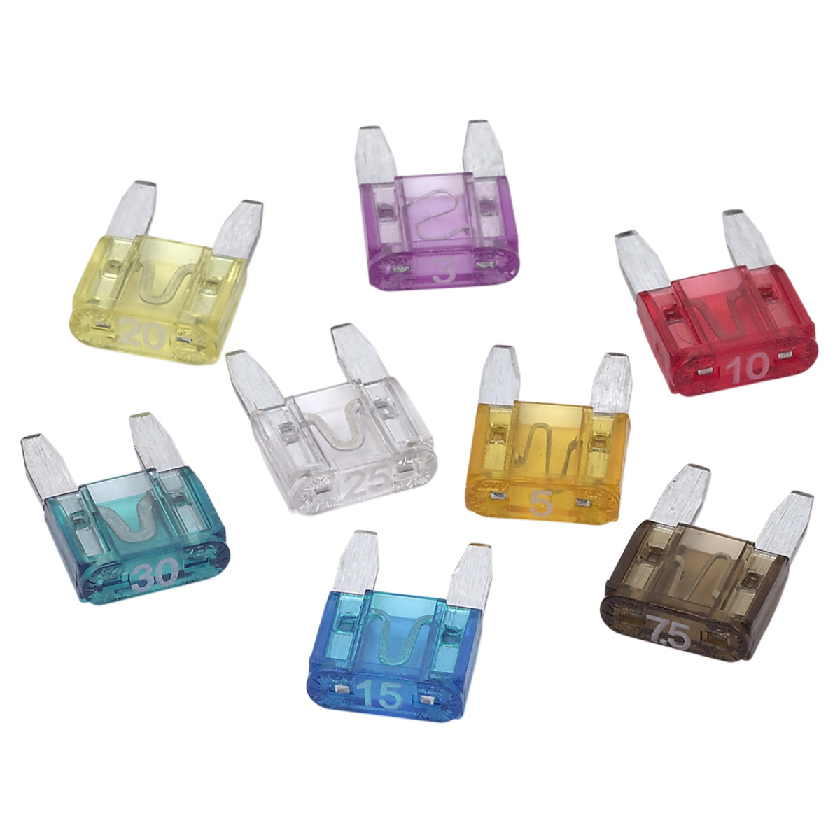 Roadpro Mini Blade Fuse Assortment Car Automotive Truck Auto Rpminifa Trip-Glow Mini Fuse Assortment-Pack Of 8