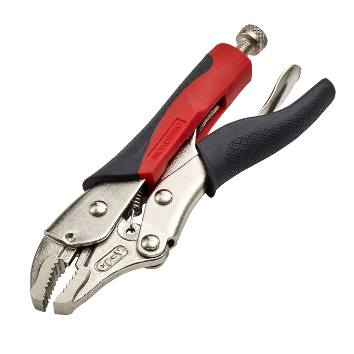 Roadpro 5-Inch Curved Jaw Locking Pliers Rps4026 With Cushion Grip Forged Steel Advanced Control Vise Grip Pliers