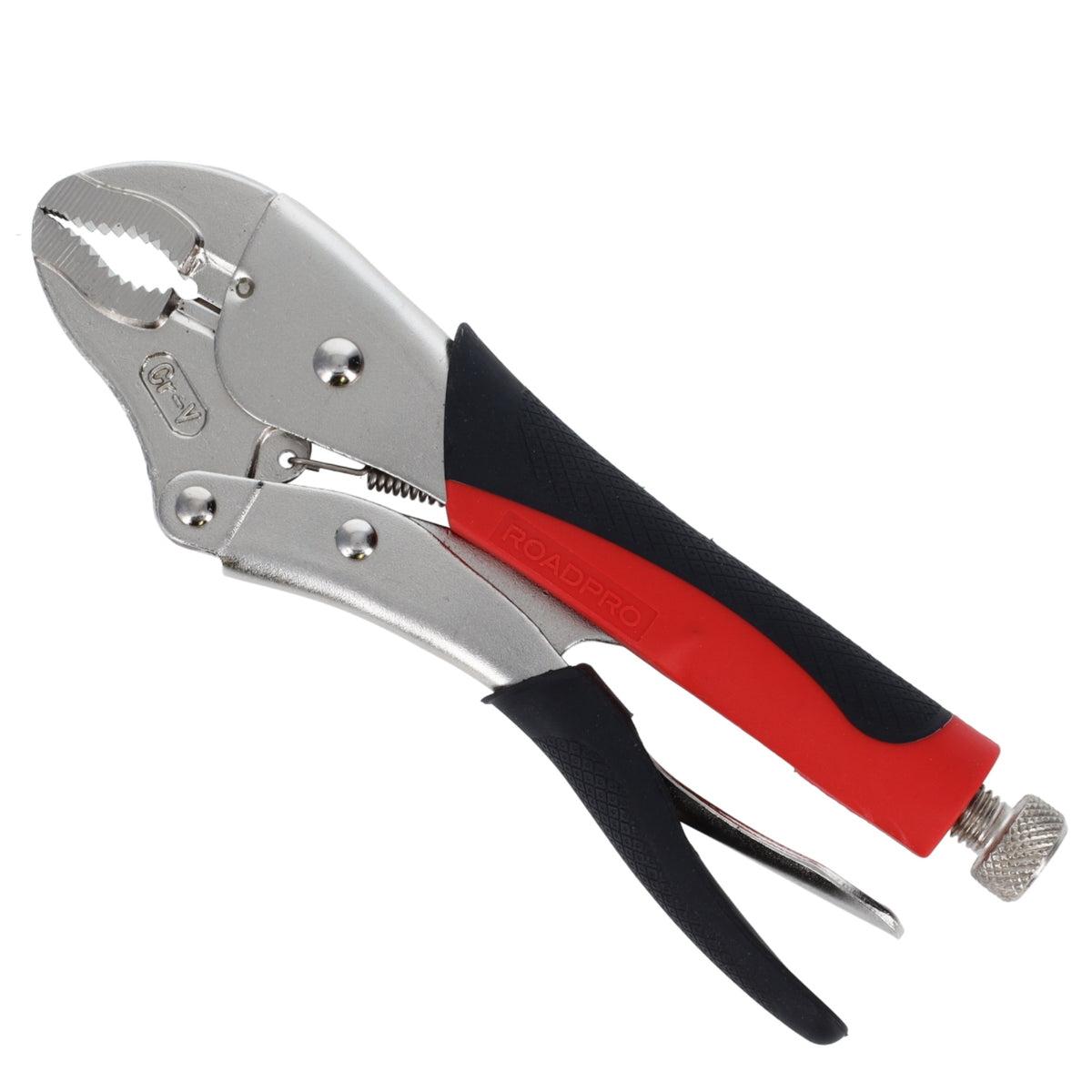 Roadpro 10-Inch Curved Jaw Locking Pliers Rps4028 With Cushion Grip Forged Steel Advanced Control Vise Grip Pliers