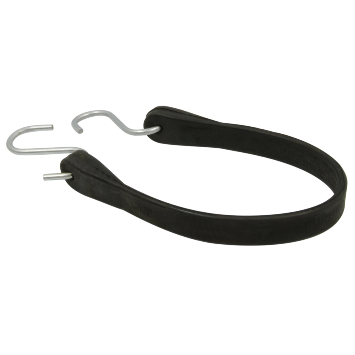 Roadpro Rpts-15 15-Inch Heavy-Duty Tarp Strap With S Hook Rubber Tie-Down-Black