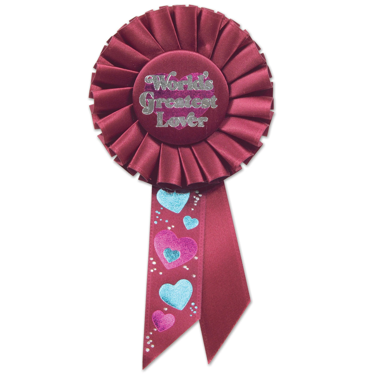 Worlds Greatest Lover Rosette, (Pack Of 6)