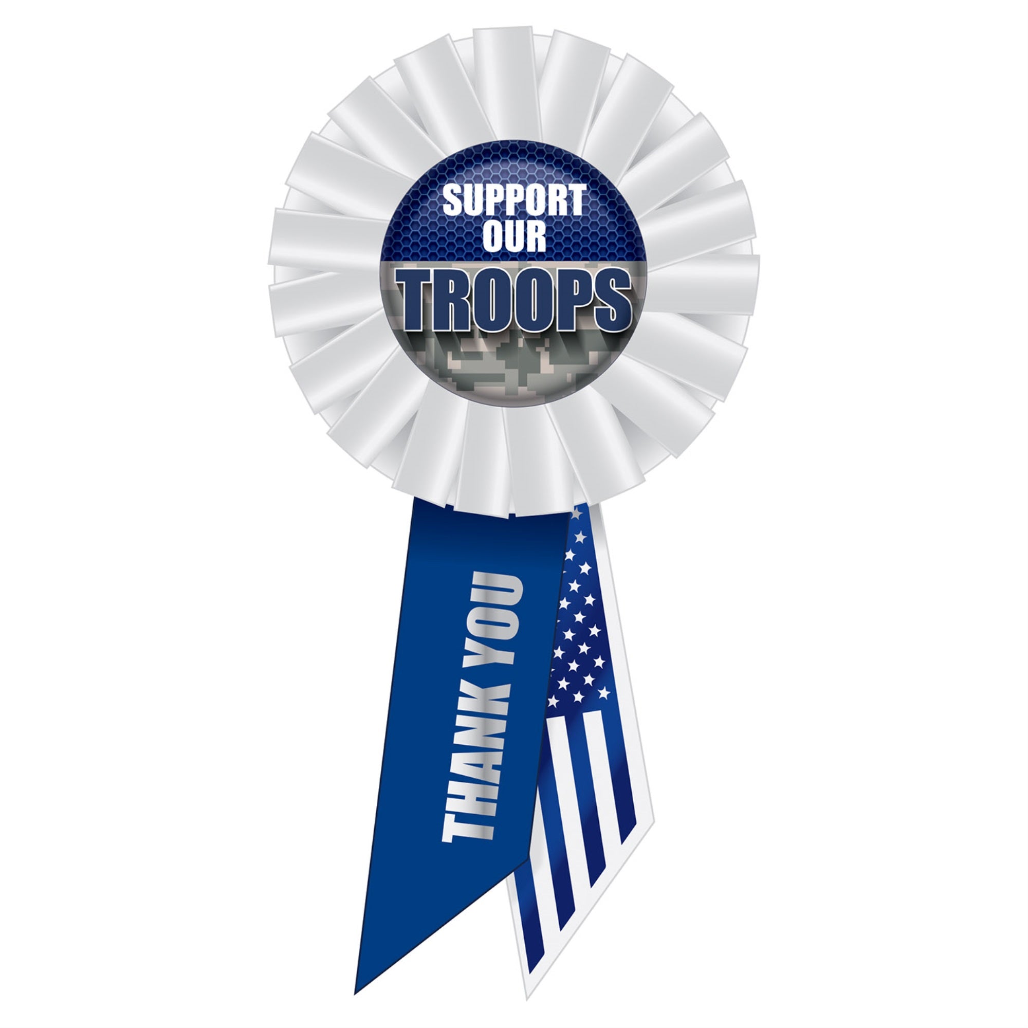 Support Our Troops Rosette, (Pack Of 6)