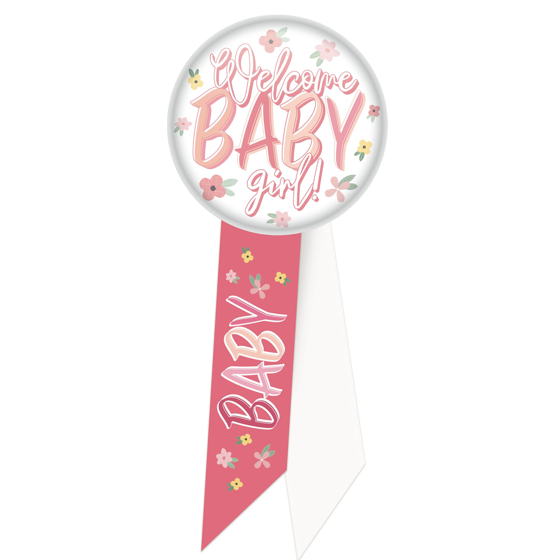 Beistle RS559 Welcome Baby Girl! Rosette