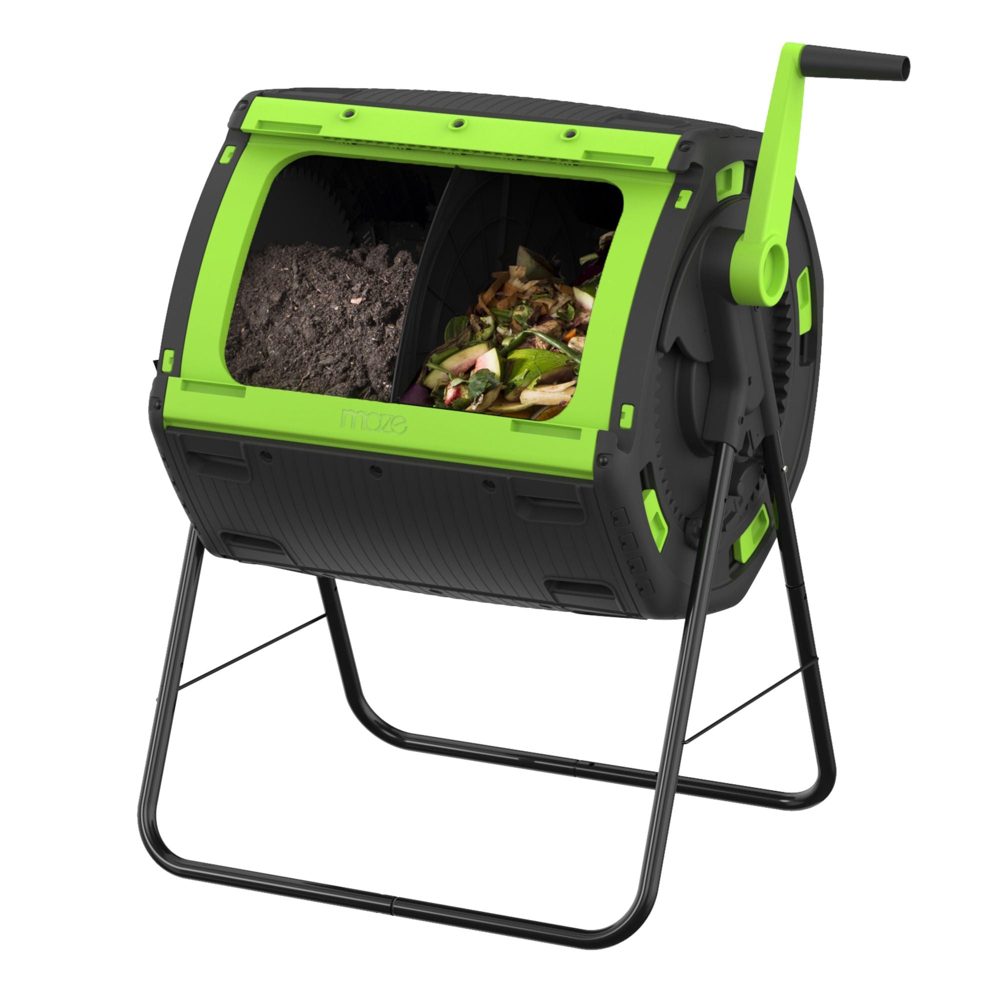 RSI-Maze 48 Gallon Geared Two Compartment Compost Tumbler
