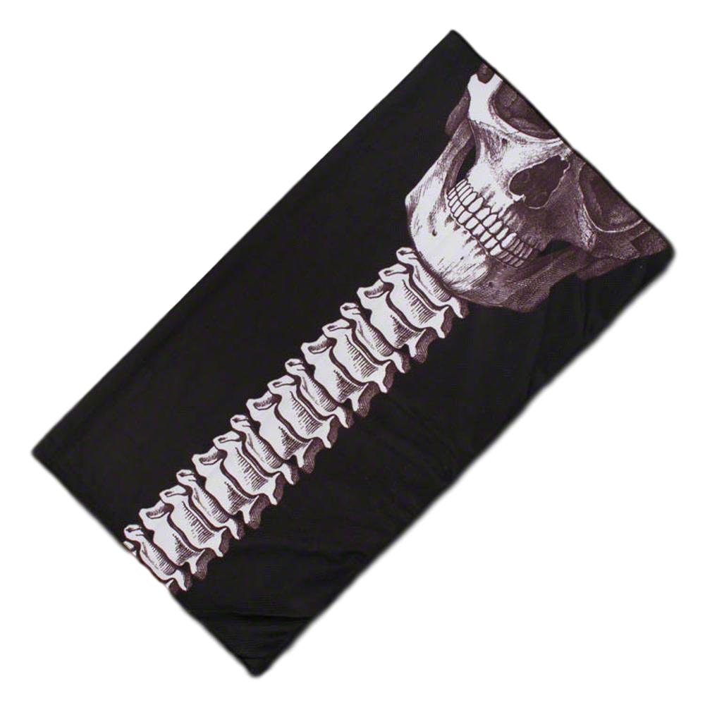 Reusable Stretchable Neck Gaiter Warmer Skeleton Face Wrap Black