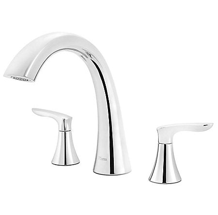 Pfister 3 Hole Roman Tub Trim, Must Order 0X6 Valve Separately Polished Chrome