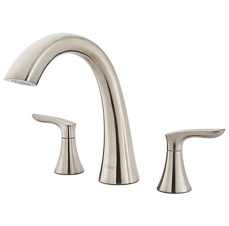 Pfister 3 Hole Roman Tub Trim, Must Order 0X6 Valve Separately Brushed Nickel