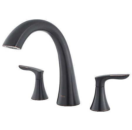 Pfister 3 Hole Roman Tub Trim, Must Order 0X6 Valve Separately Tuscan Bronze