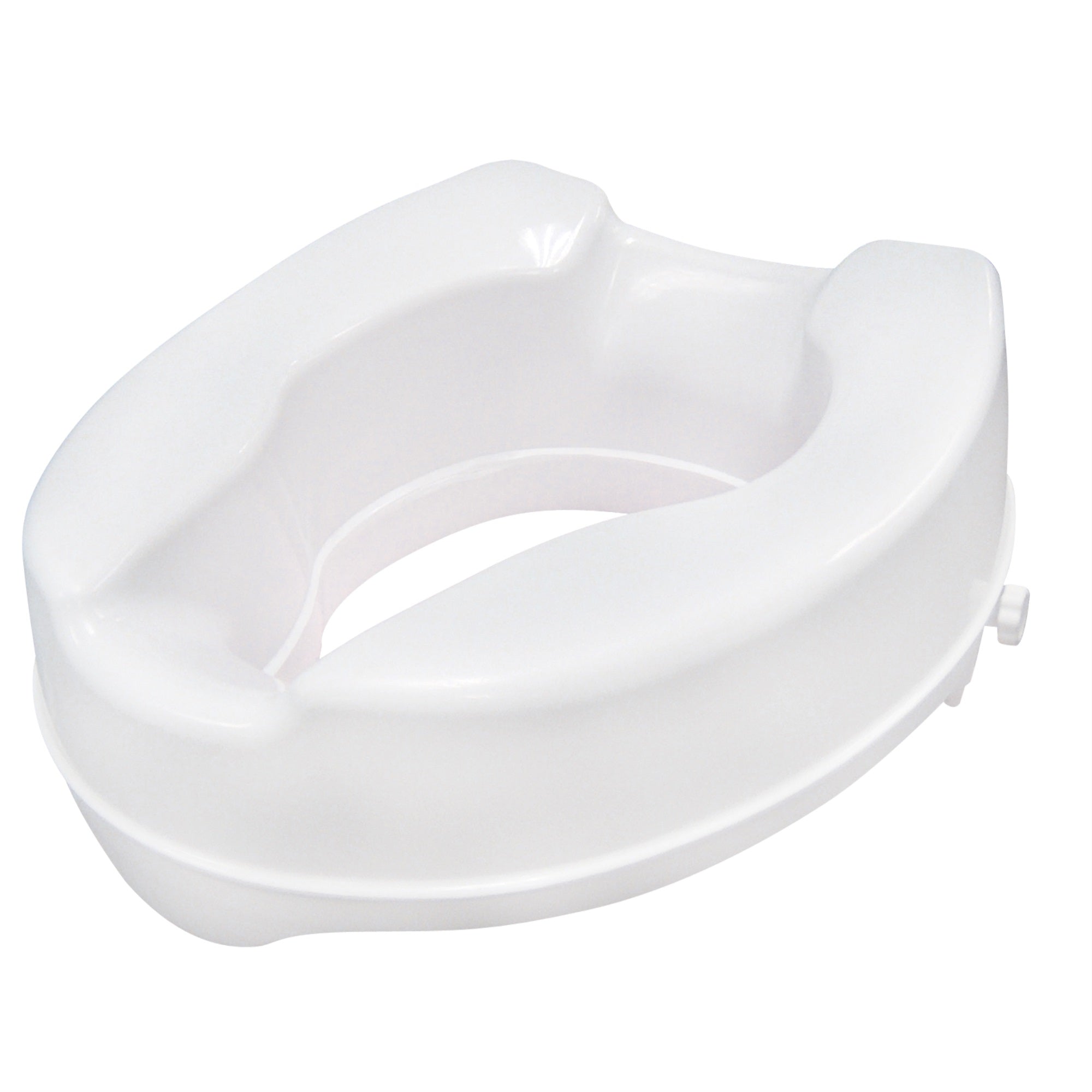 Drive Medical Raised Toilet Seat with Lock, White, 4″