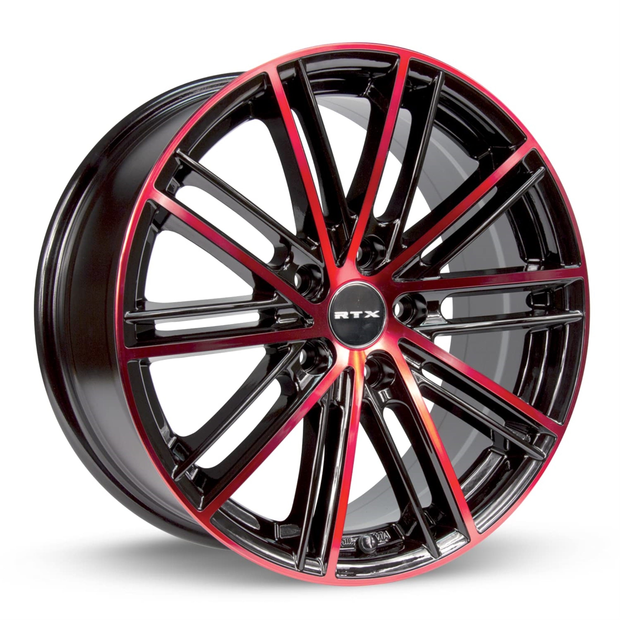 Strobe 5, 17 X 7.5, 5 X 114.3, 45, 73.1, Black/Red Machined 081209