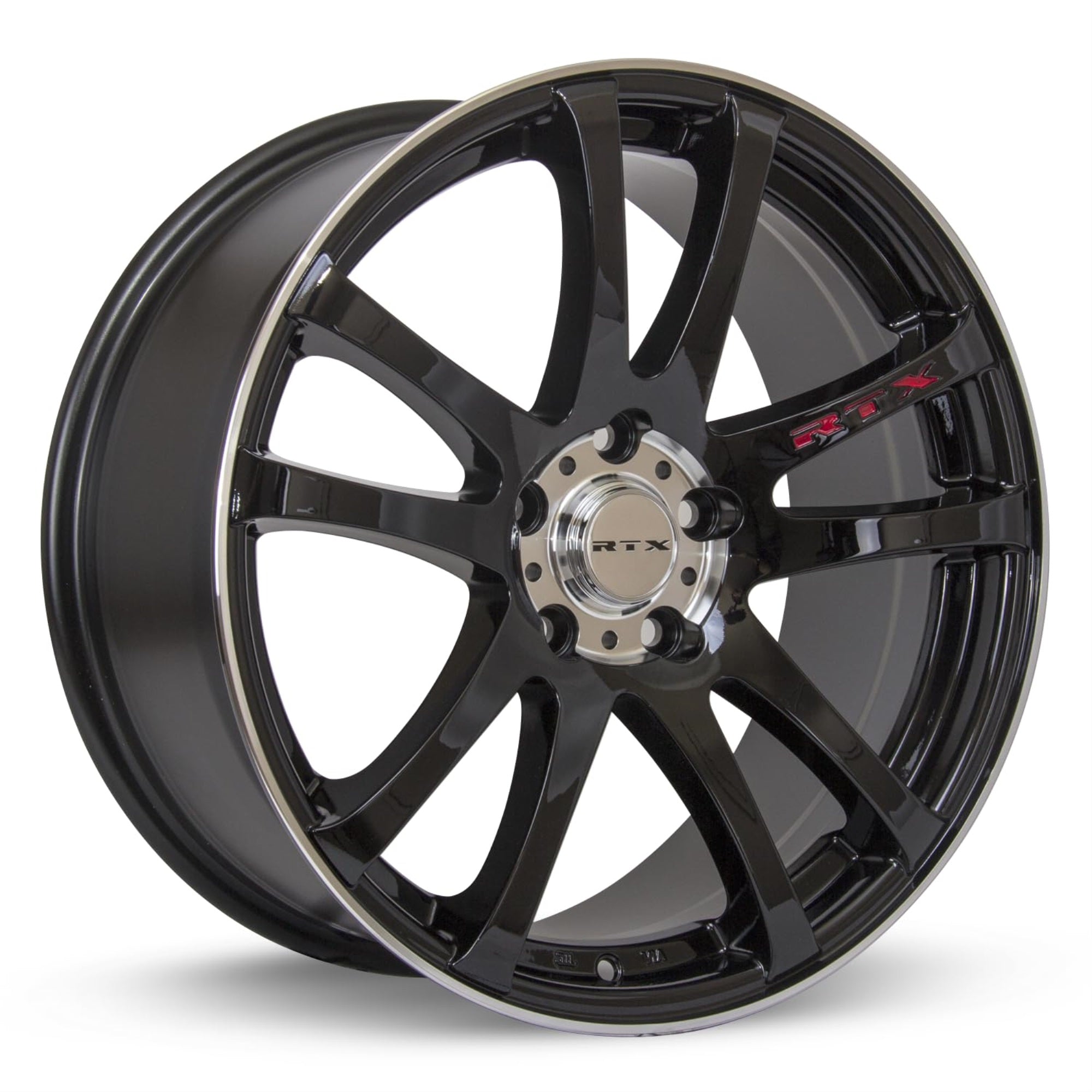 Twin, 15 X 6.5, 4 X 100, 38, 73.1, Black Machined 081281