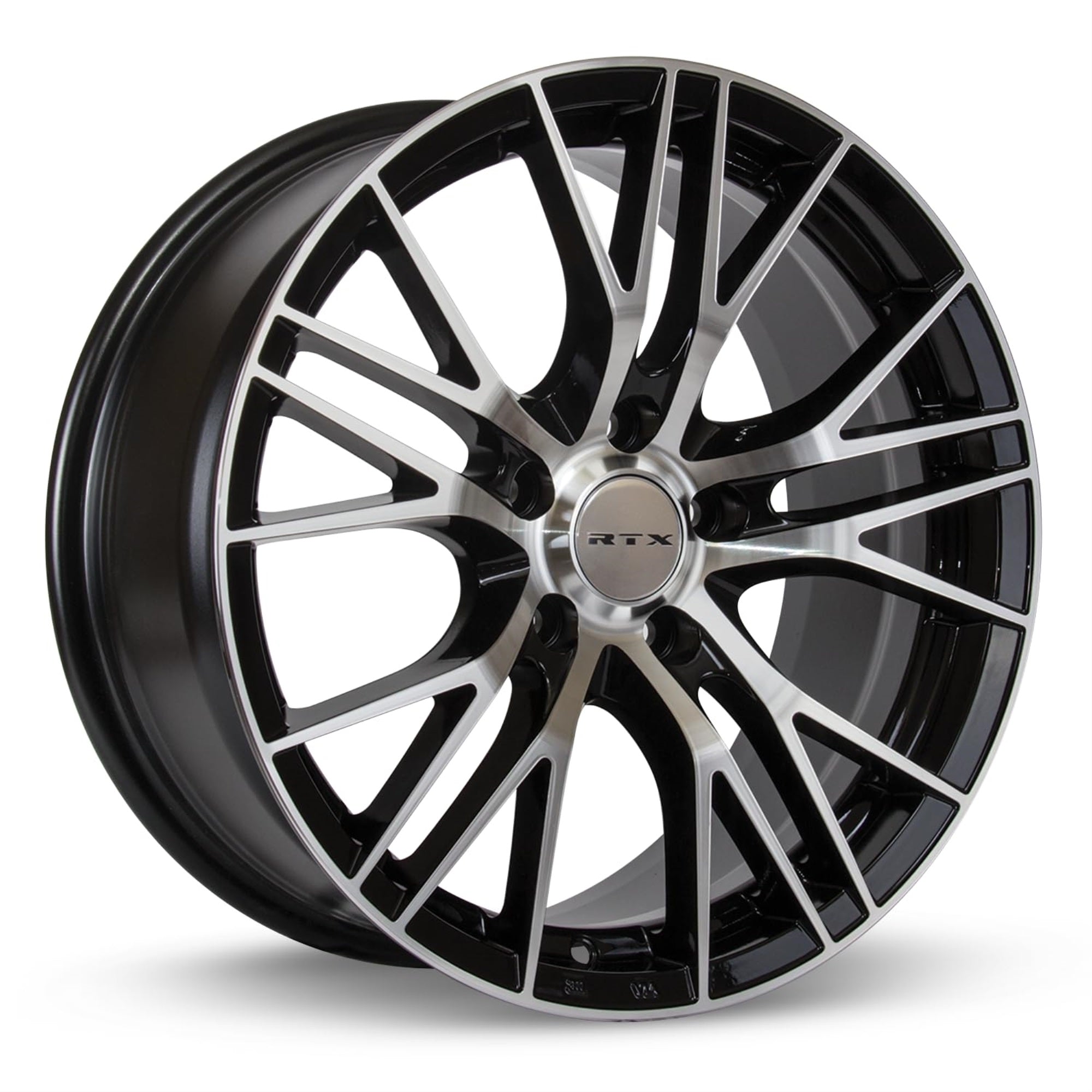 Rtx Vertex Custom Wheel - 20X8.5, 38 Offset, 5X114.3 Bolt Pattern, 73.1Mm Hub - Black With Machined Face Rim
