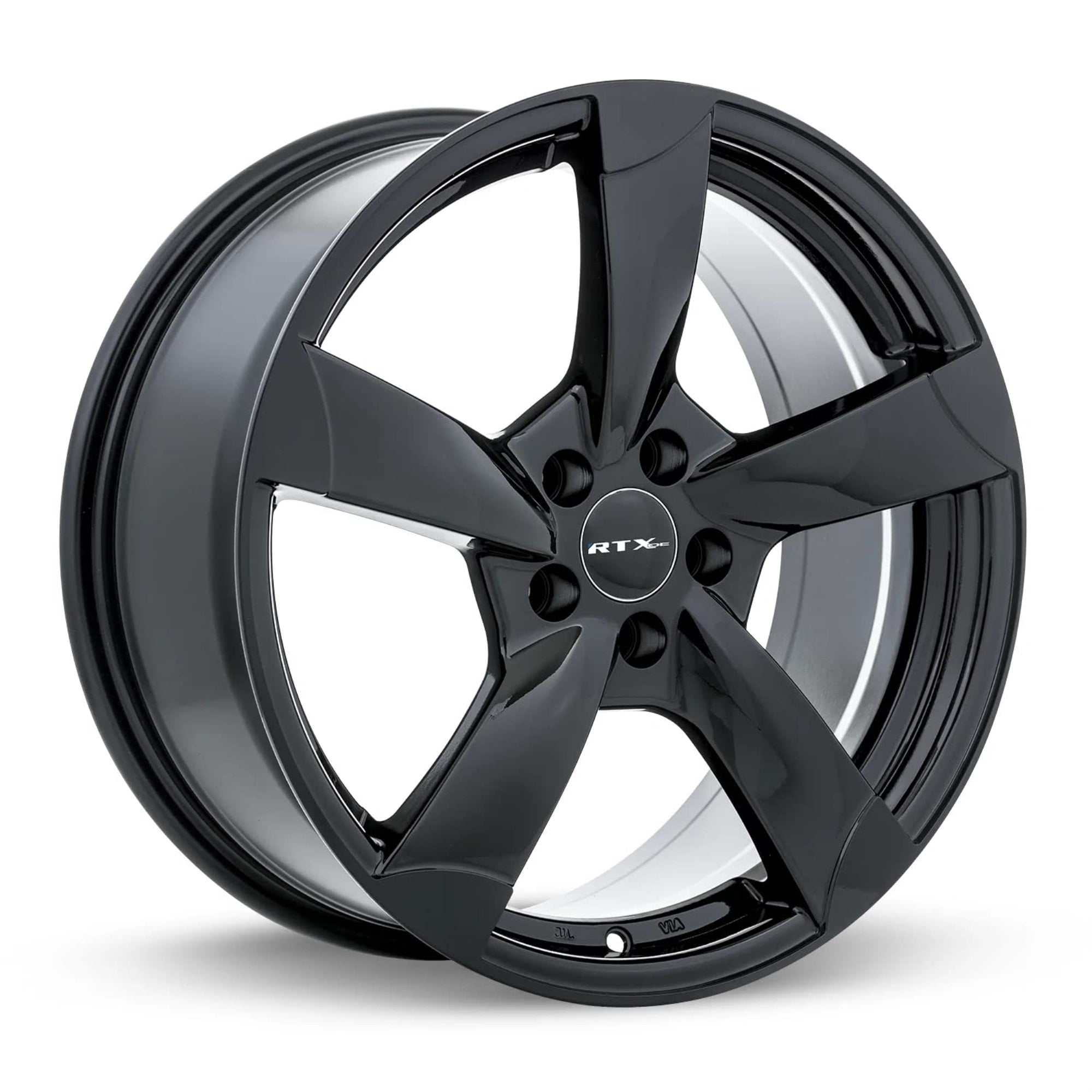 Rtx Rs2 Custom Wheel - 18X8, 45 Offset, 5X112 Bolt Pattern, 57.1Mm Hub - Gloss Black Rim