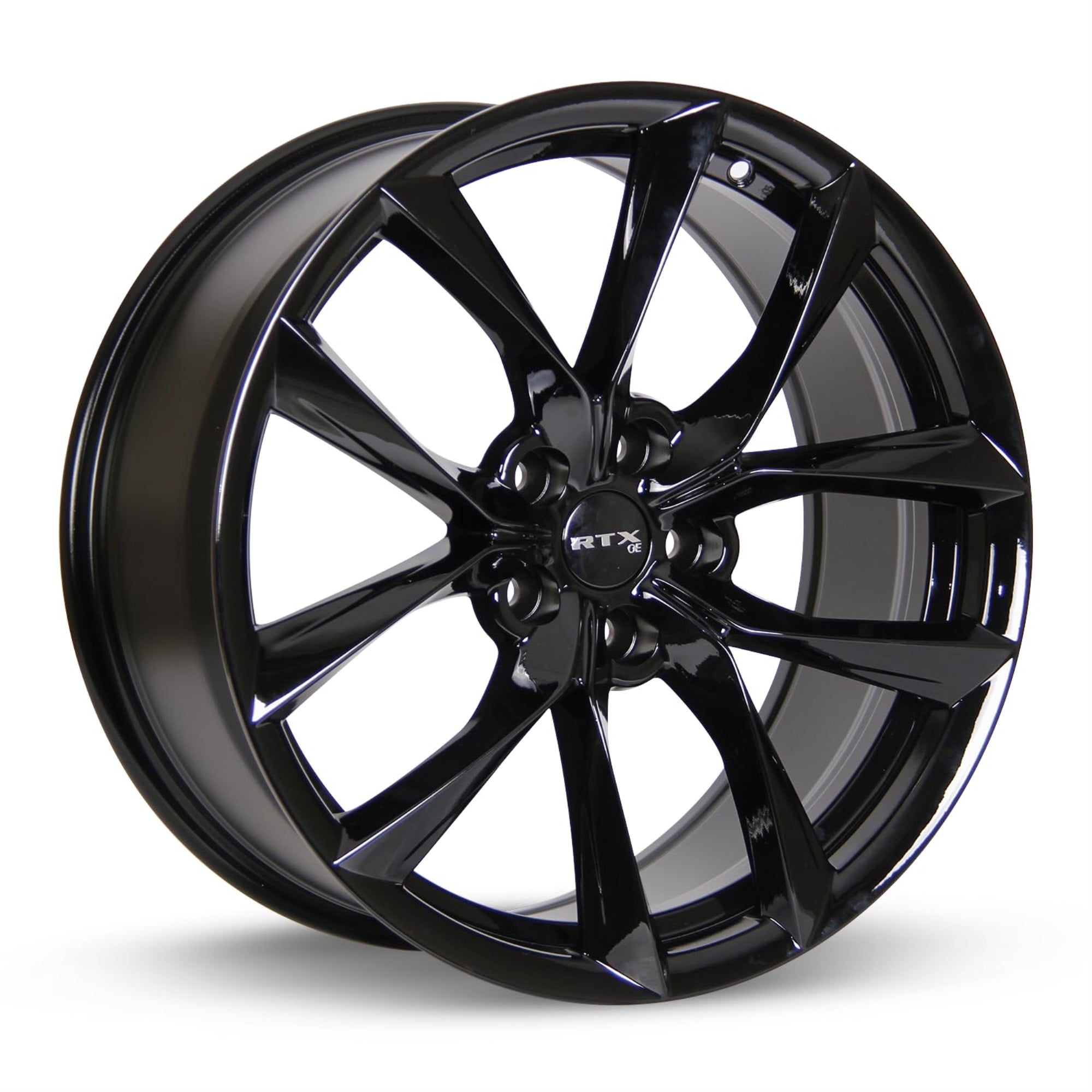 Rtx Spider Custom Wheel - 20X8.5, 35 Offset, 5X114.3 Bolt Pattern, 64.1Mm Hub - Gloss Black Rim