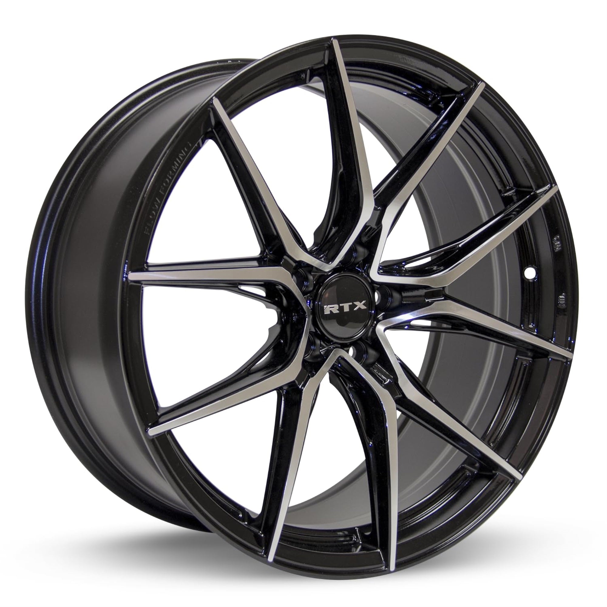 Rtx Slick Custom Wheel - 20X9, 38 Offset, 5X114.3 Bolt Pattern, 73.1Mm Hub - Black Machined Rim