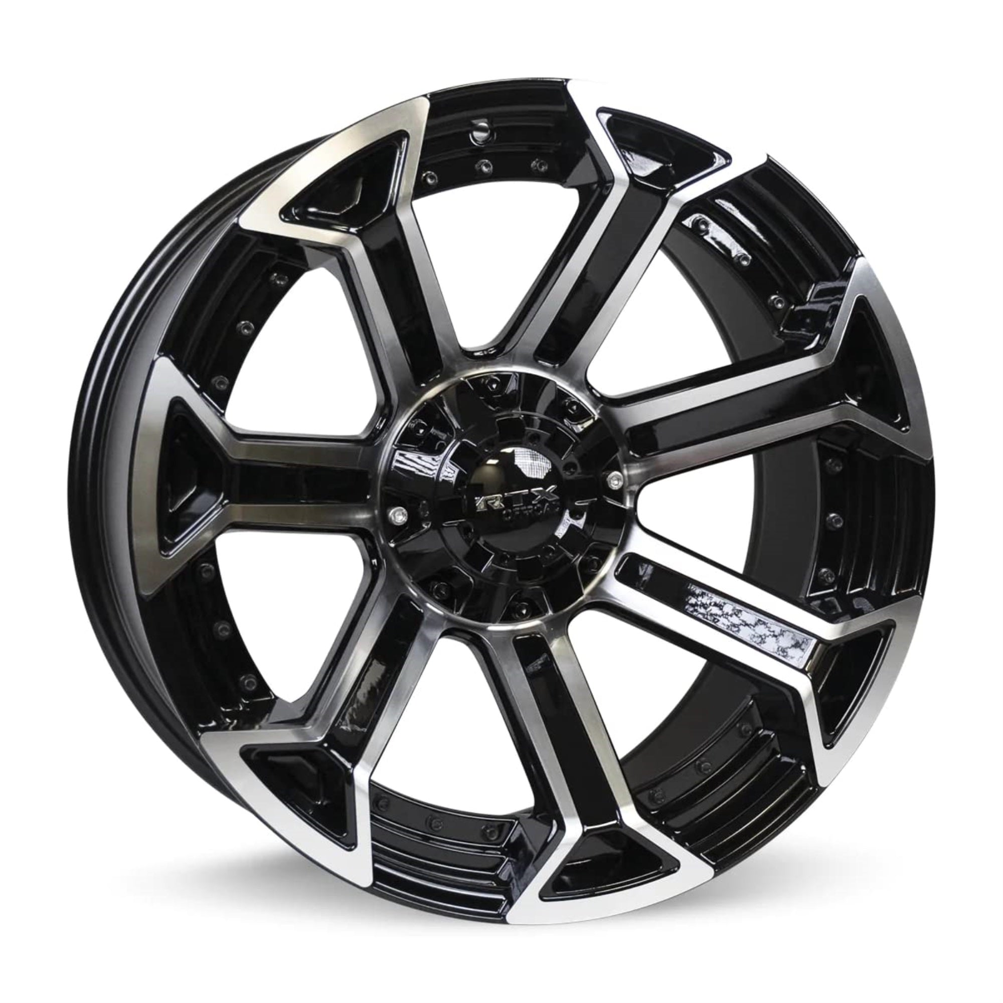 Rtx Peak Custom Wheel - 20X9, 0 Offset, 6X135 Bolt Pattern, 87.1Mm Hub - Black Machined Rim