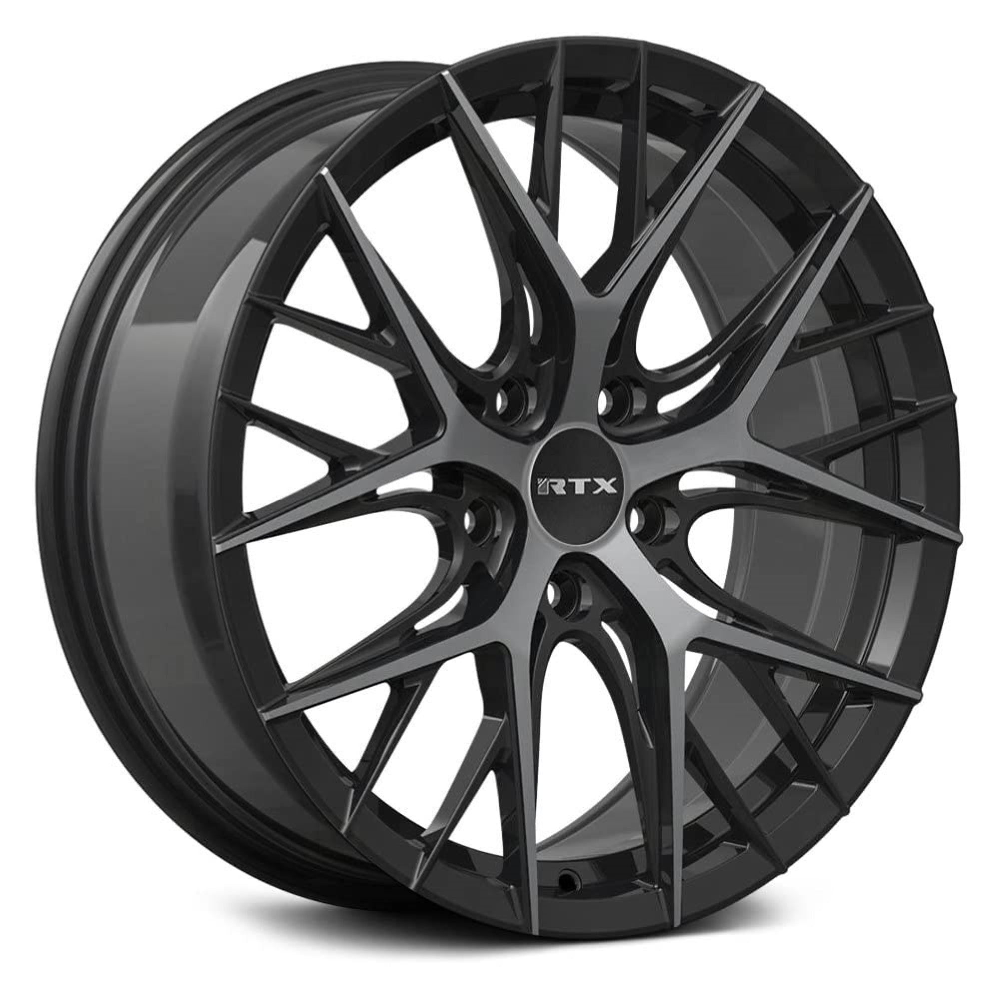 Rtx Valkyrie Custom Wheel - 17X7.5, 40 Offset, 5X114.3 Bolt Pattern, 73.1Mm Hub - Black Machined Rim