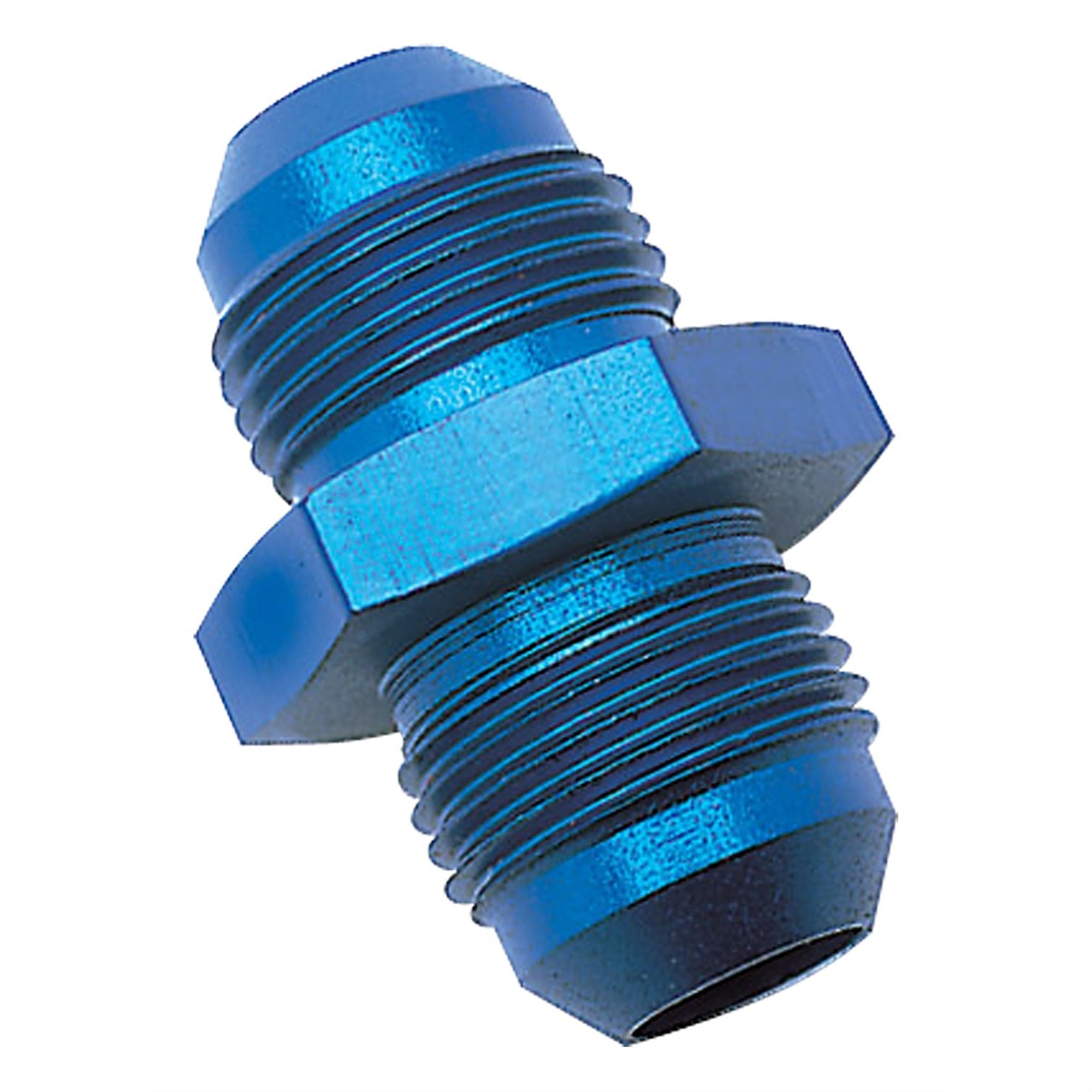 Edelbrock/Russell 660330 Blue Anodized Aluminum -3An Flare Union Adapter