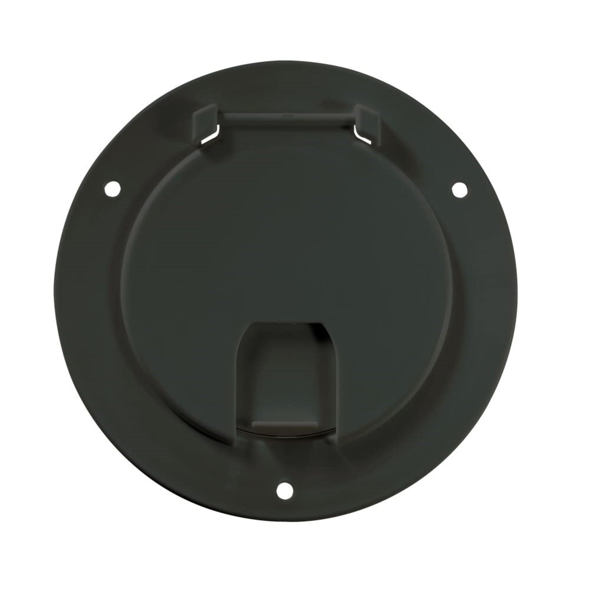 Rv Designer B113, Round Electrical Cable Hatch, Deluxe, Replaceable Lid, 5.2 Inch Diameter, Black