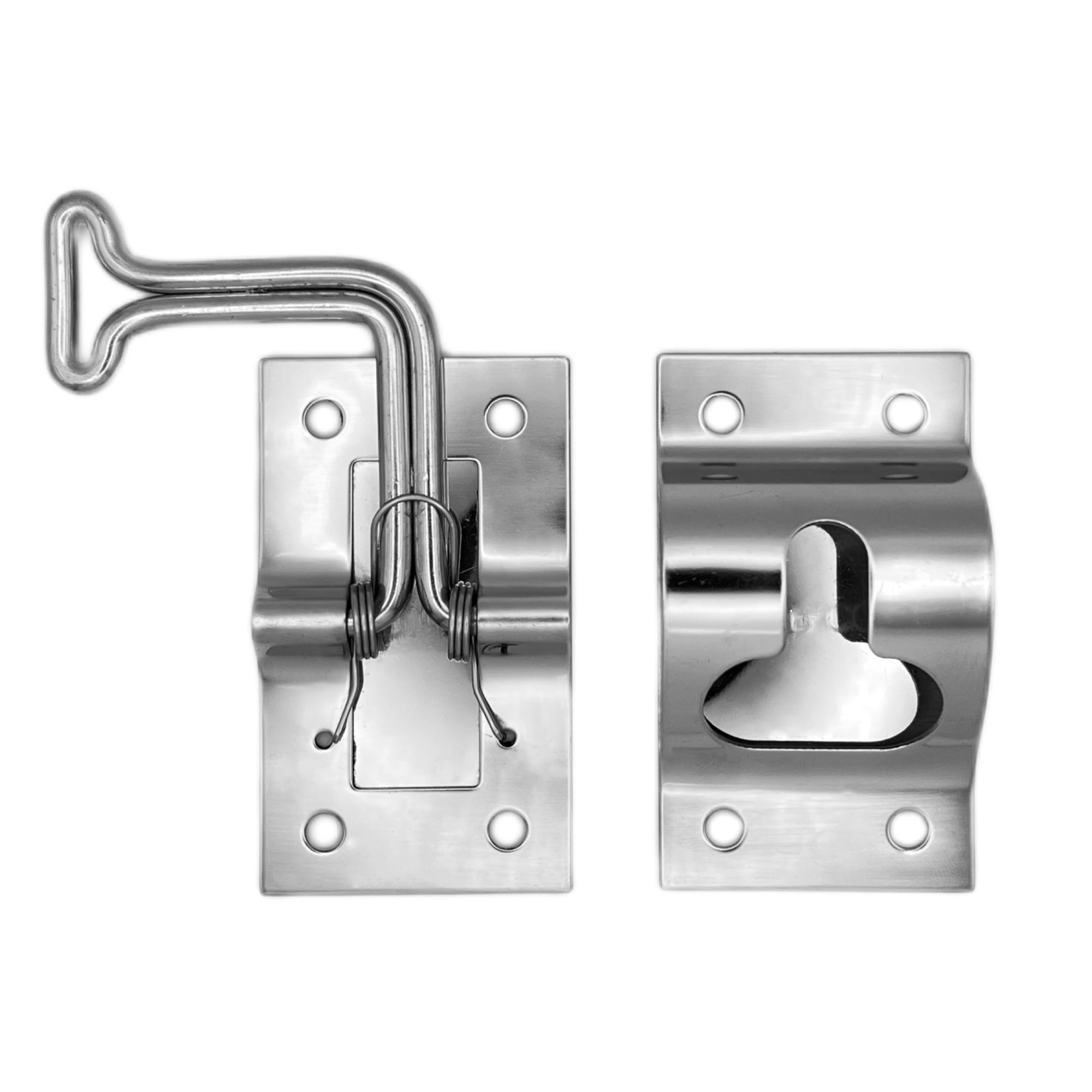 Rv Designer E277 90 Entry Door Holder, Stainless Steel, Silver