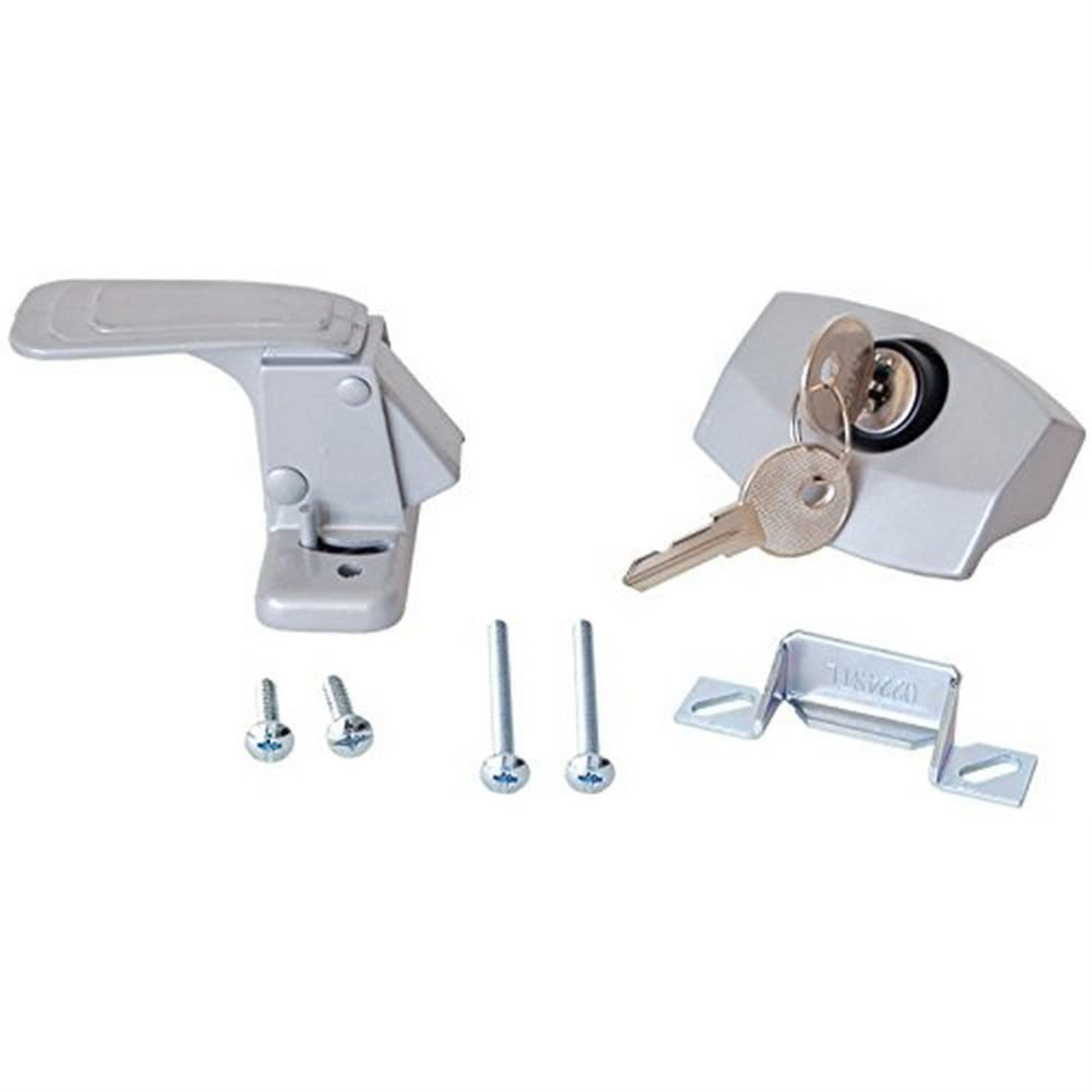 Rv Designer E311, Camper Trailer Rv Door Latch With Lock, Entry Door Hardware , Gray