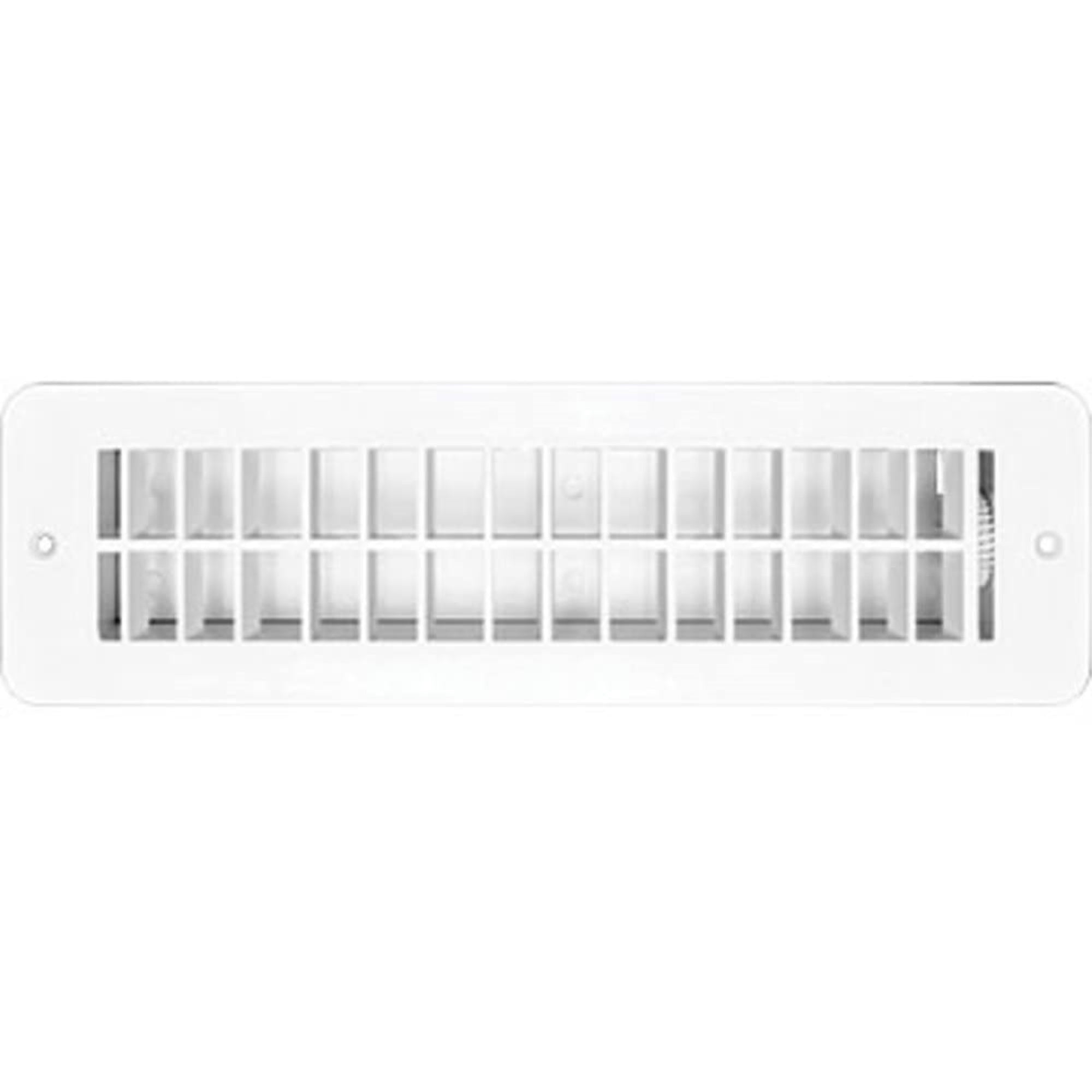 Rv Designer H851, Plastic Floor Register With Damper, 10 Inch X 2-1/4 Inch, White, Interior Hardware