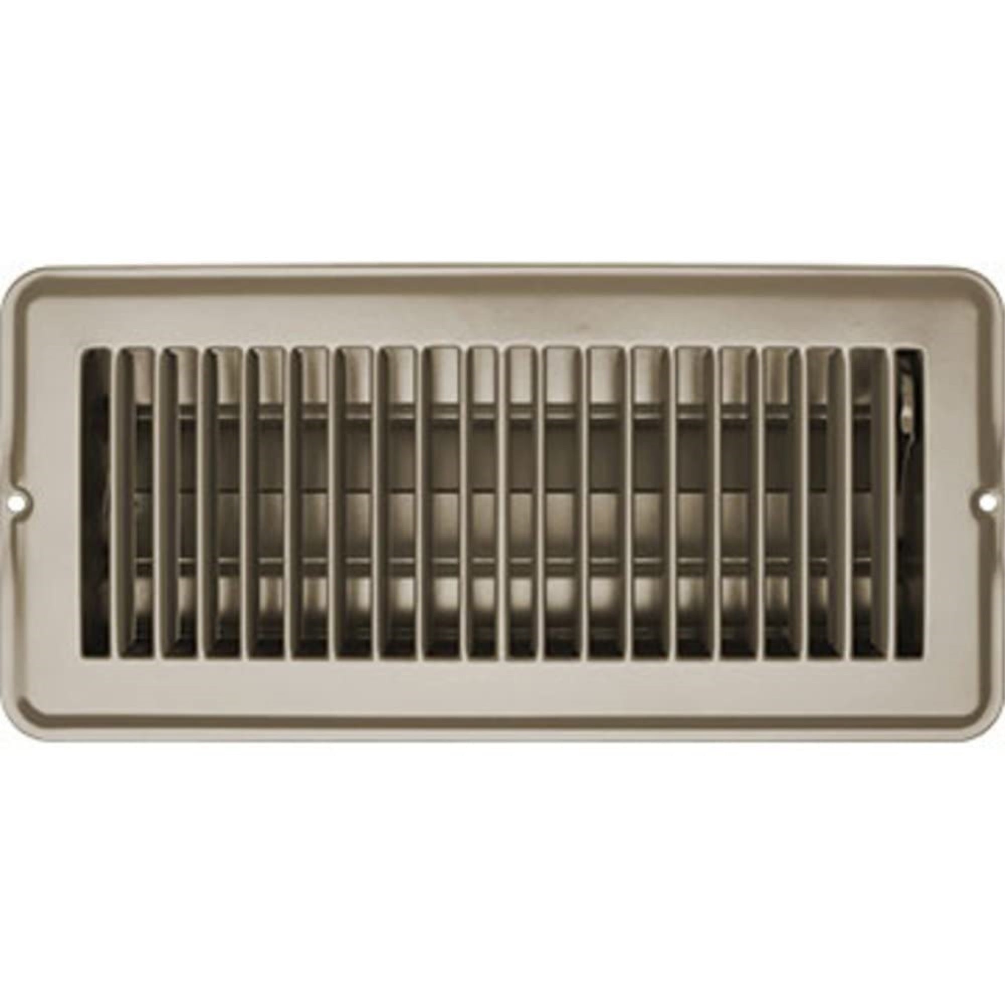 RV DESIGNER H874 Metal Floor Register with Damper, 10 inch x 4 inch, Tan, Interior Hardware