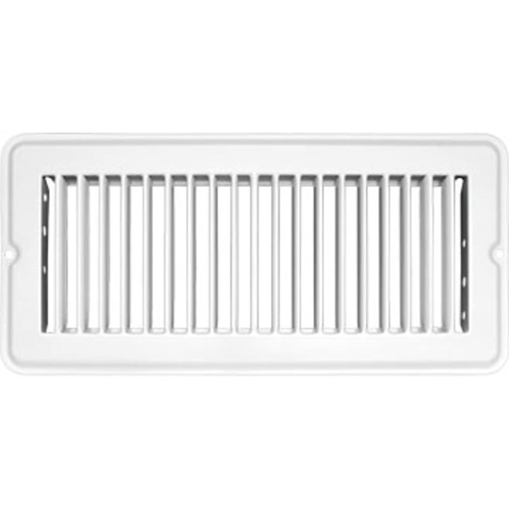 Rv Designer H875 Metal Floor Register, Undampered, 10 Inch X 4 Inch, White, Interior Hardware