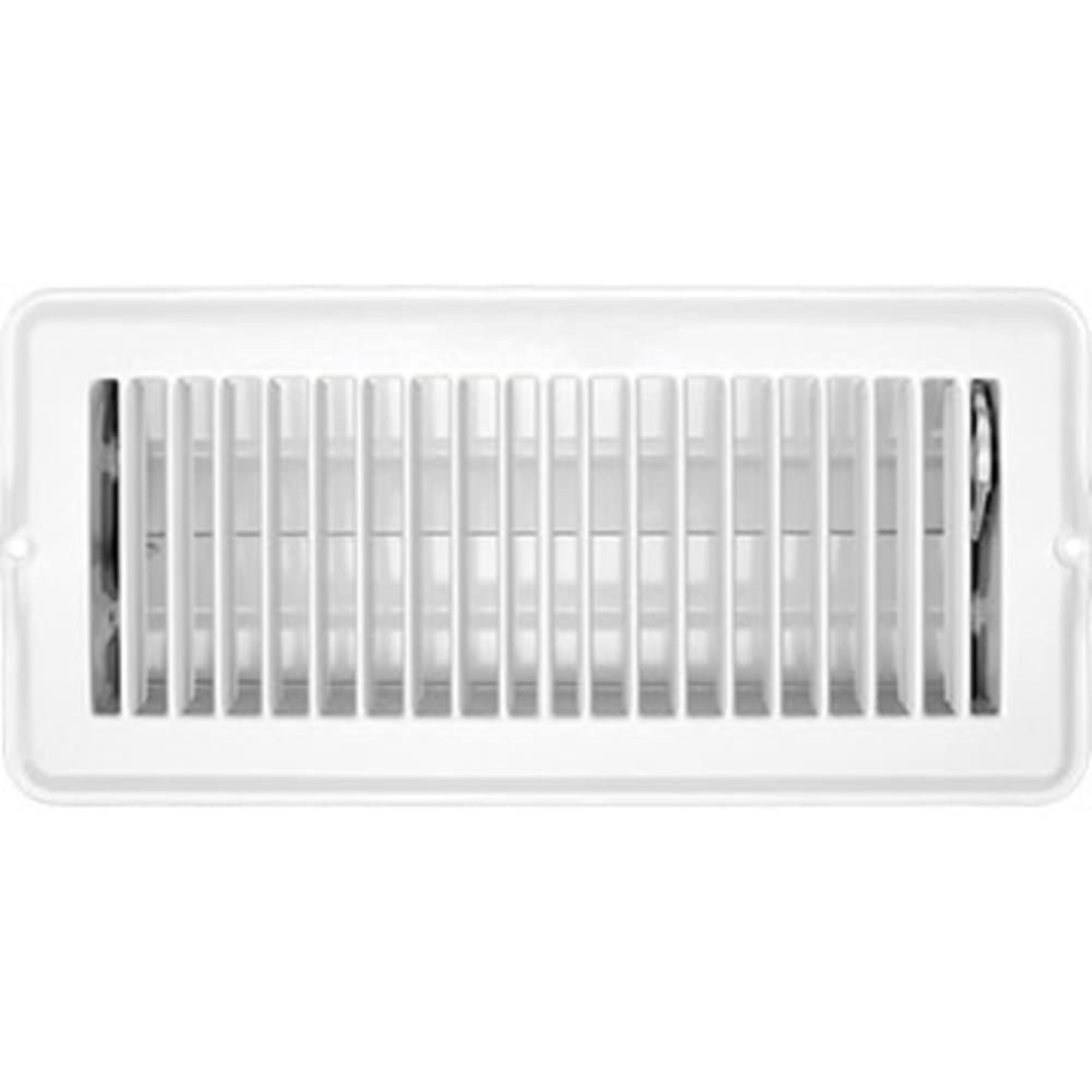 Rv Designer H876 Metal Floor Register With Damper, 10 Inch X 4 Inch, White, Interior Hardware