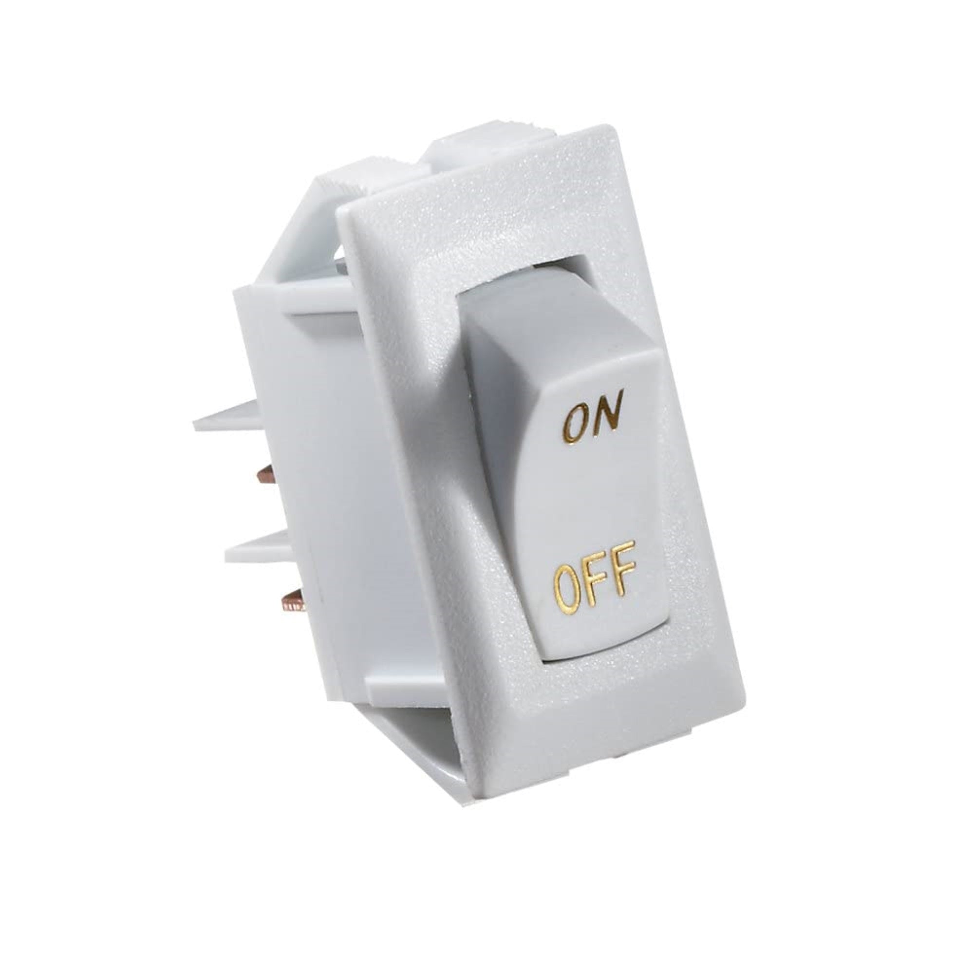 Rv Designer S265, Rocker Switch, 10 Amp, On / Off, Spst, White W/ Gold Text, Dc Electrical