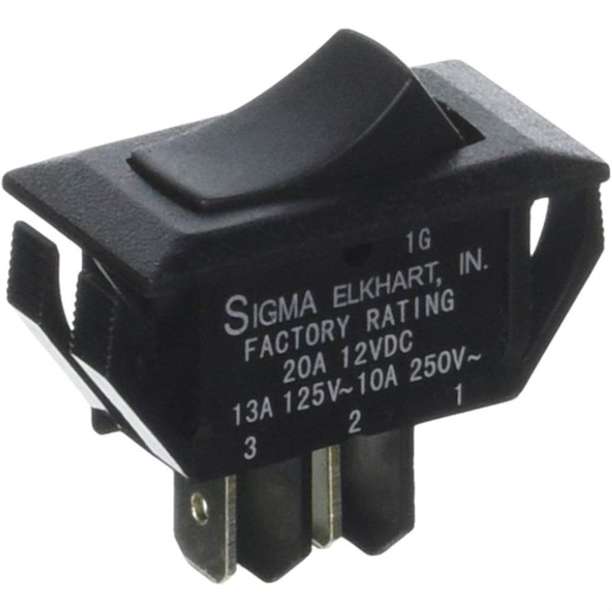 Rv Designer Collection S321 Rocker Switch 10A Mom On/Off, Black