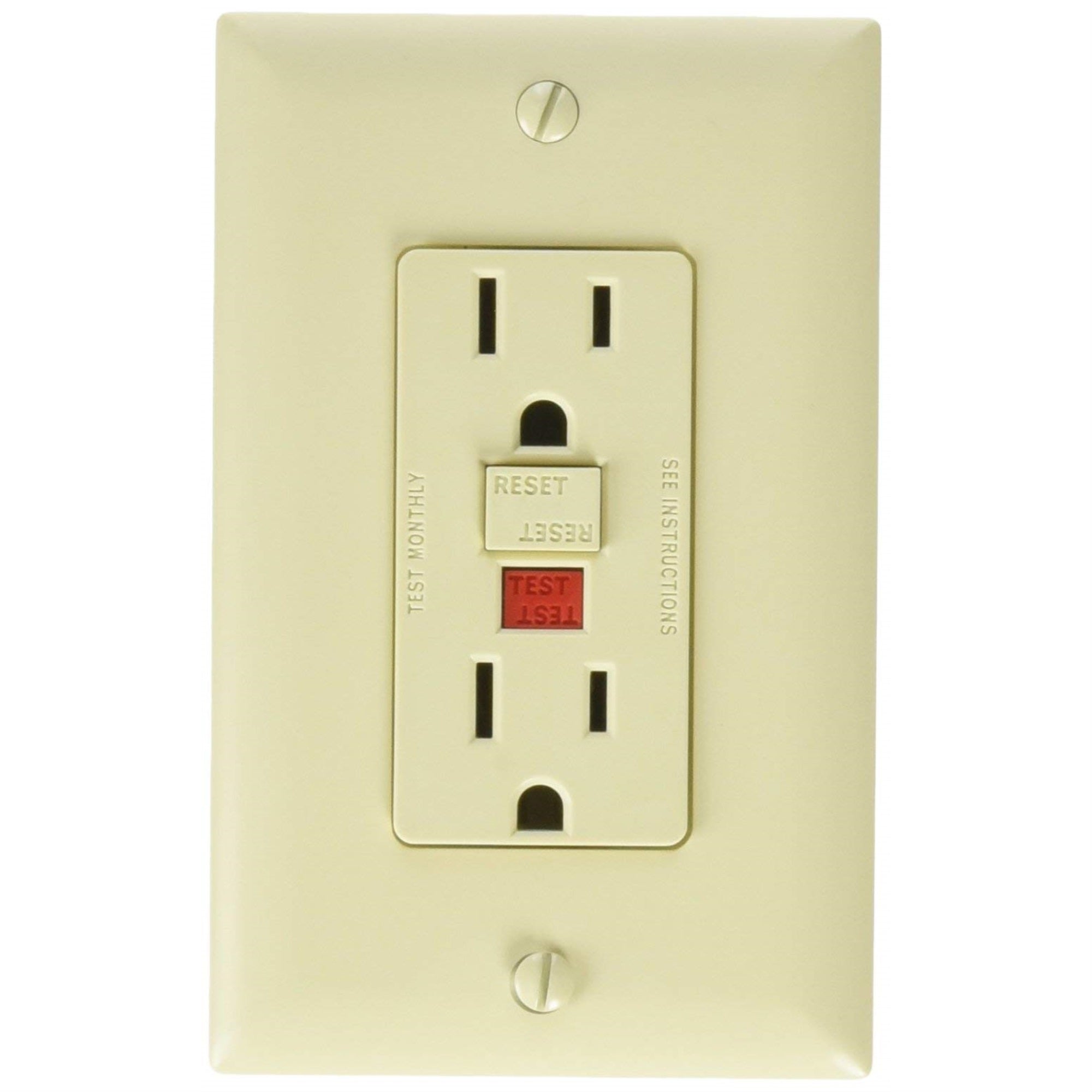Rv Designer S803, Dual Gfci Outlet With Cover Plate, Ivory, Ac Electrical