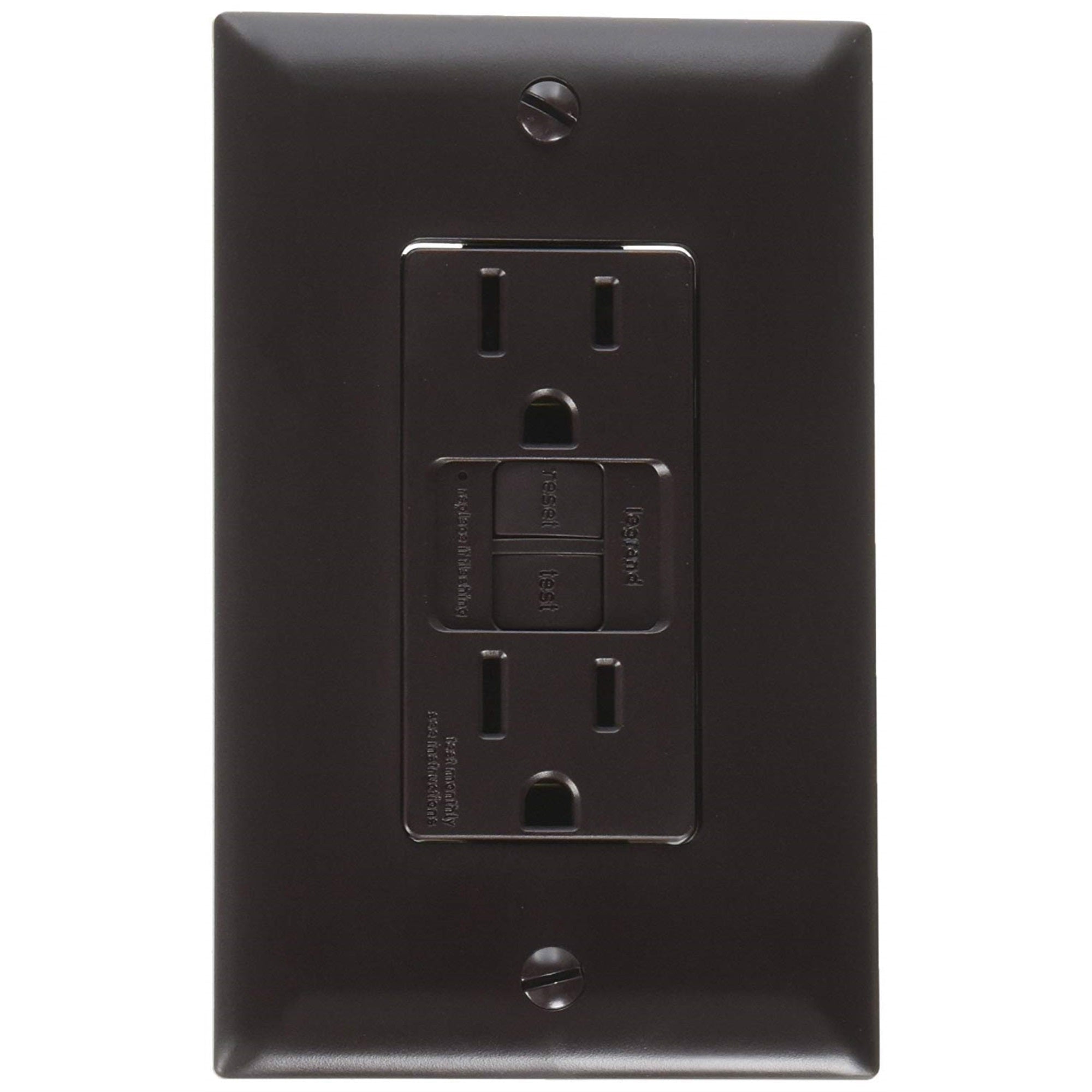 Rv Designer S805, Dual Gfci Outlet With Cover Plate, Brown, Ac Electrical
