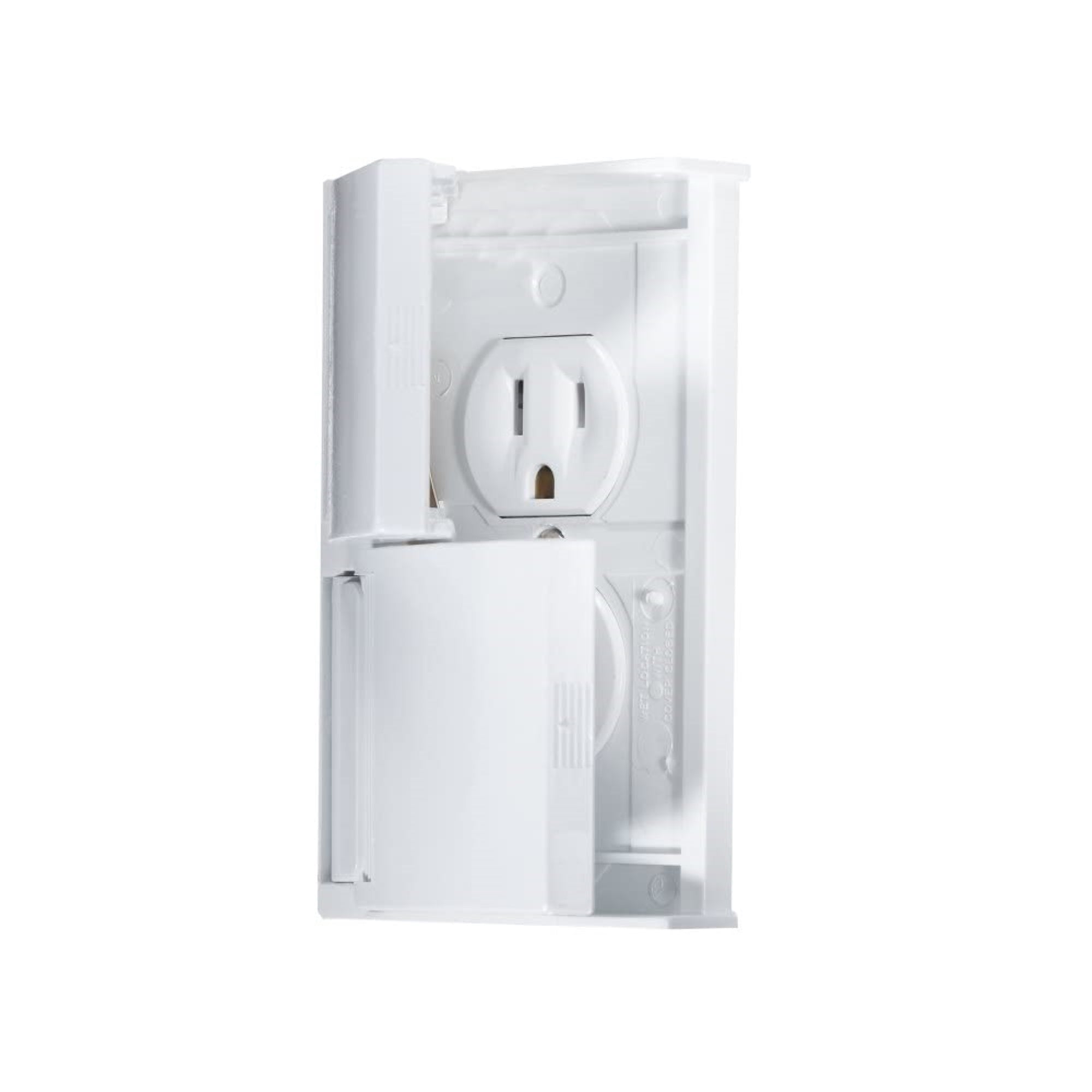 Rv Designer S905, Weatherproof Dual Outlet Cover With Snap Cover Plate, White, Ac Electrical