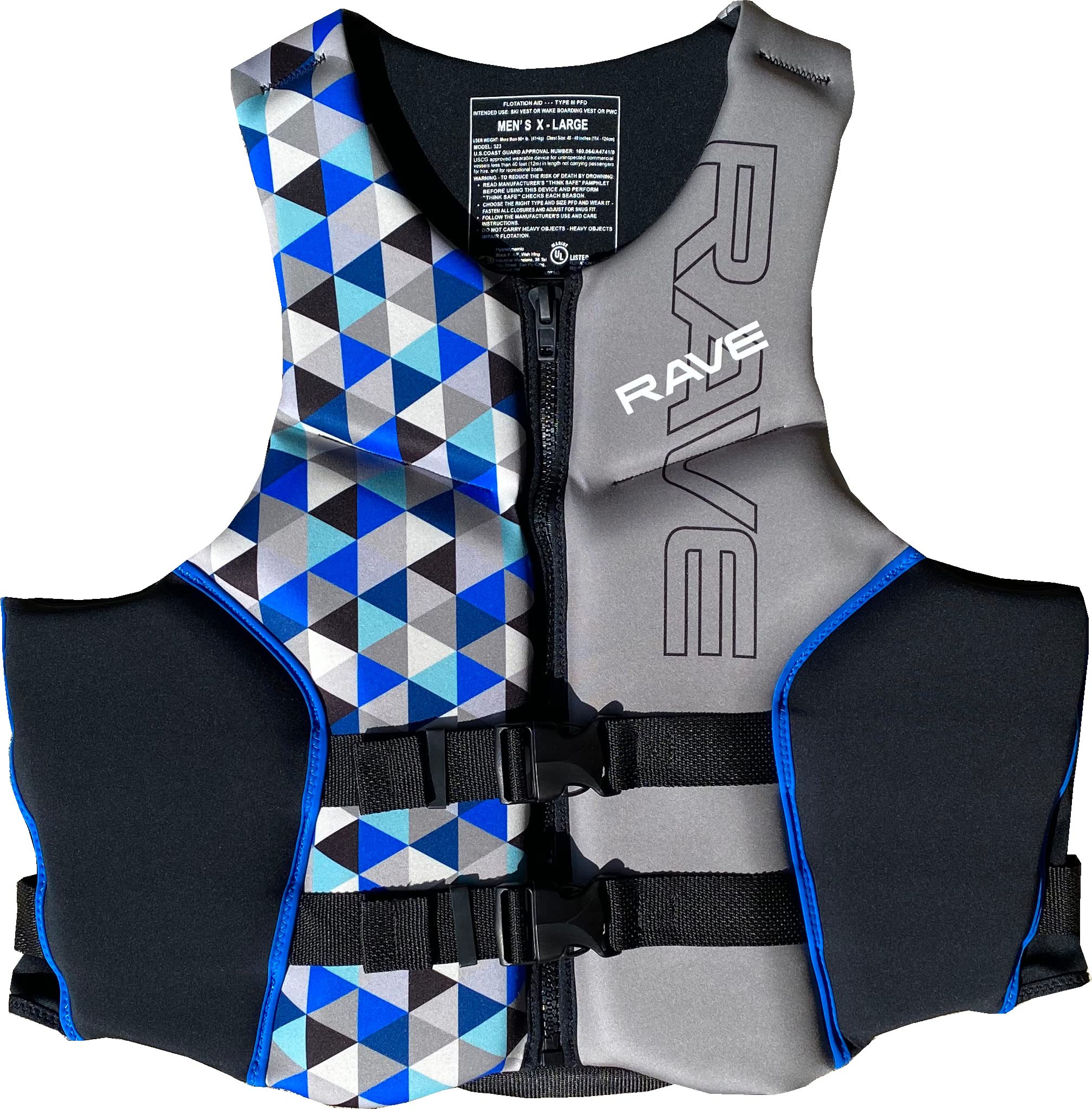 Rave Men Neo Dynamic Life Vest  Large