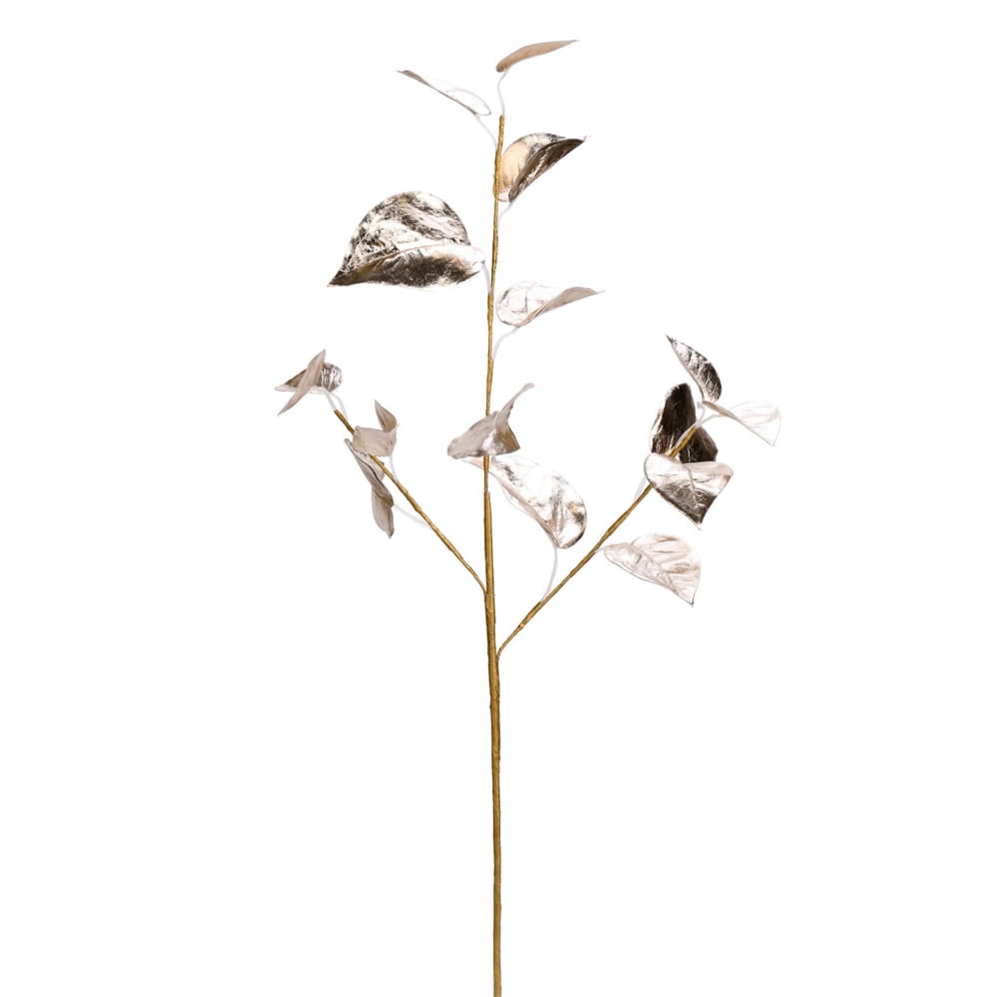 33” Champagne Shiny Leaf Spray 2/Bag