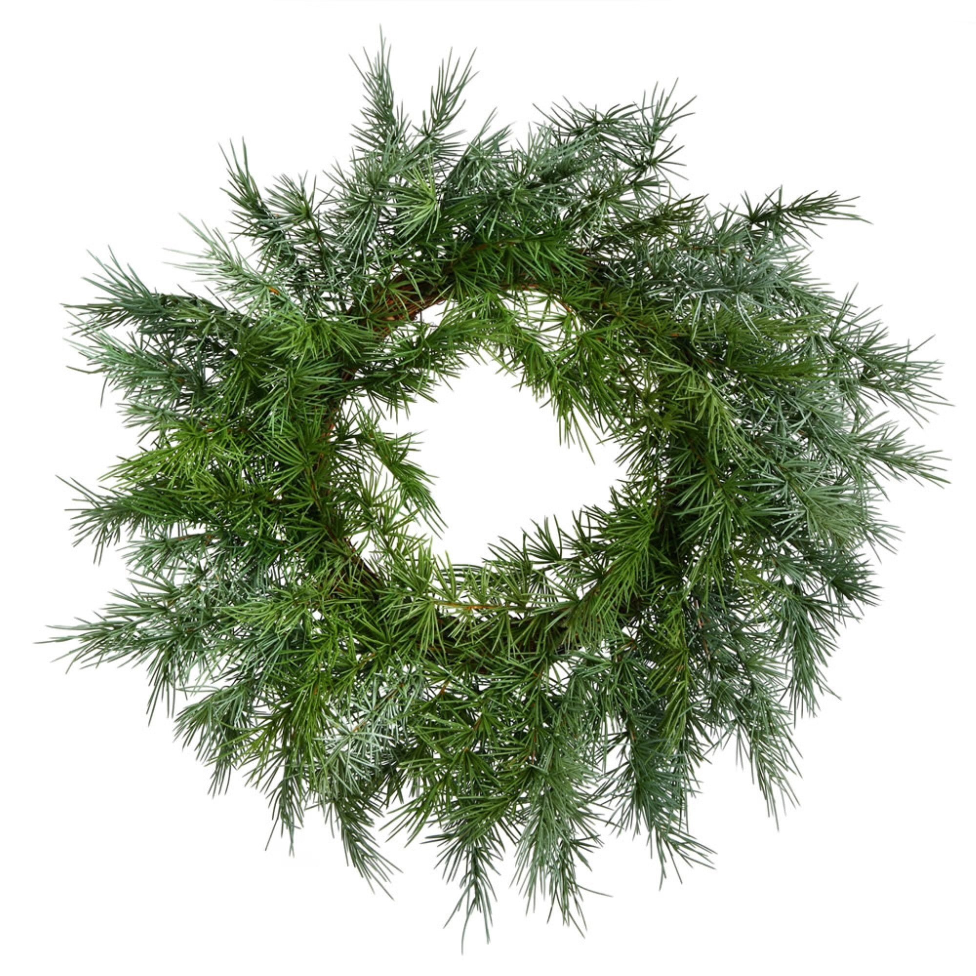 23” Green Woolsey Pine Wreath