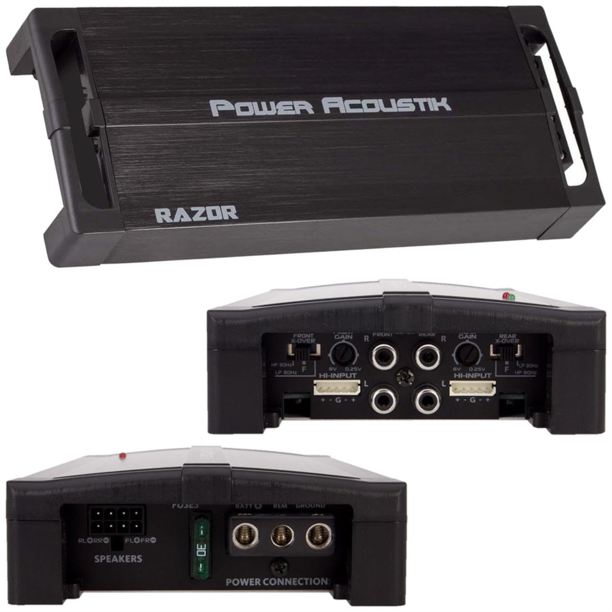 Power Acoustik Compact 4 Channel Amplifier - 600W Rms/1200W Max
